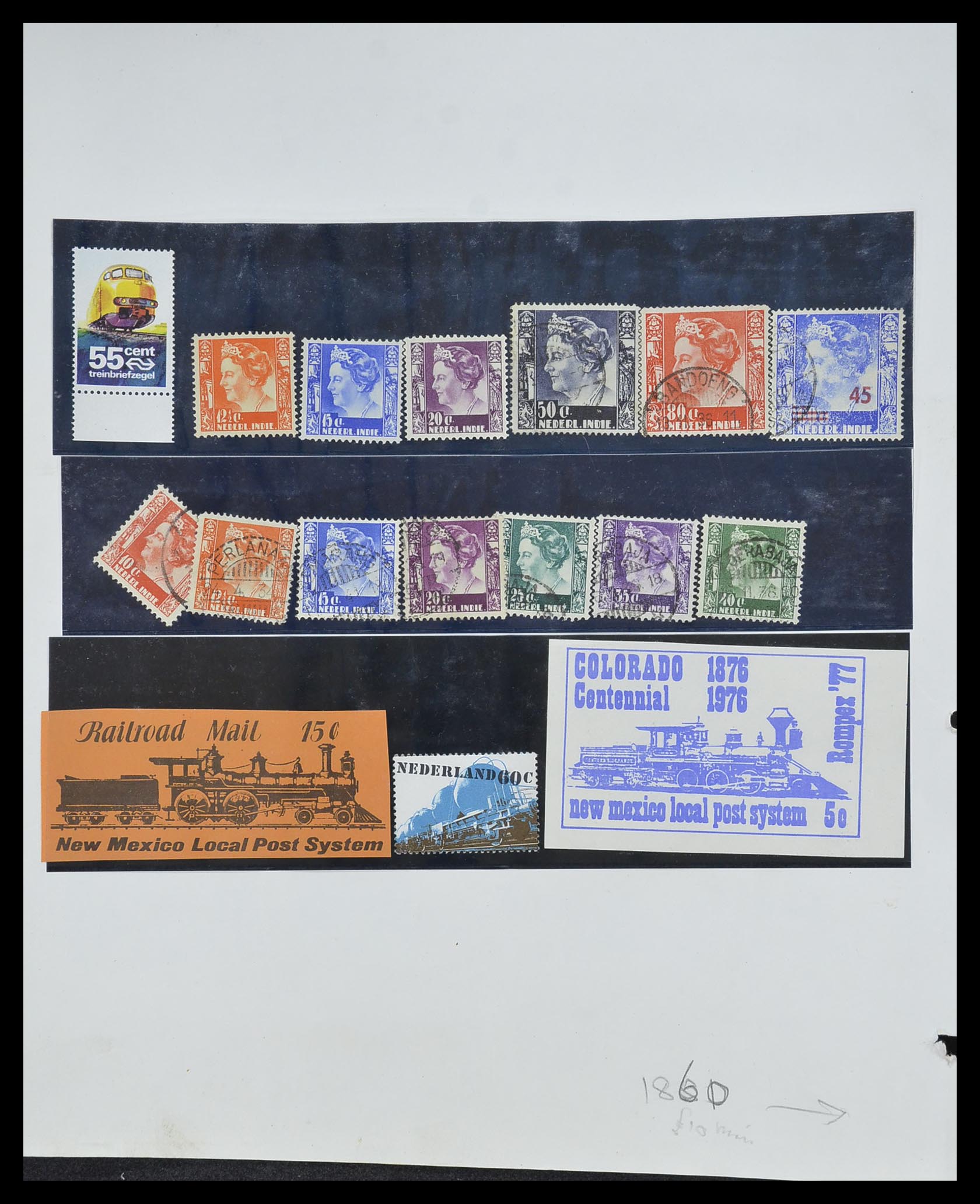 33755 2014 - Postzegelverzameling 33755 Motief treinen 1900-2010.