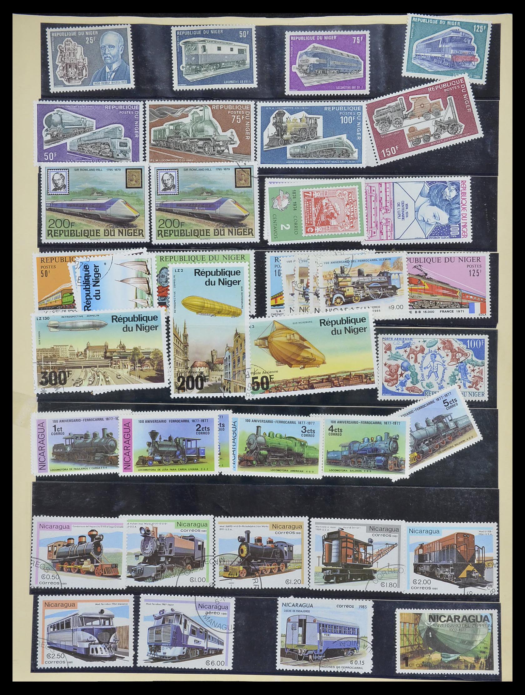 33755 2017 - Postzegelverzameling 33755 Motief treinen 1900-2010.
