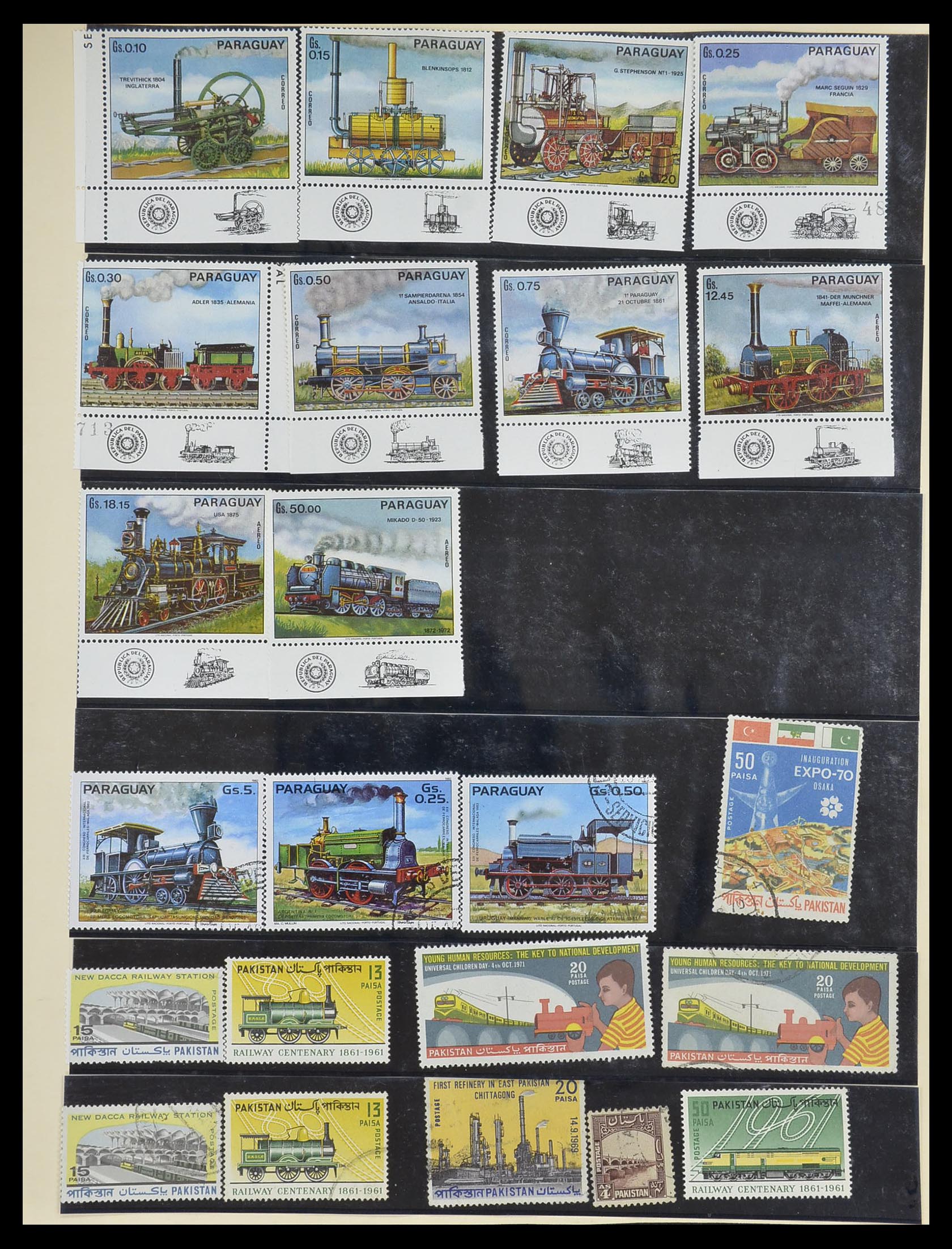 33755 2024 - Postzegelverzameling 33755 Motief treinen 1900-2010.