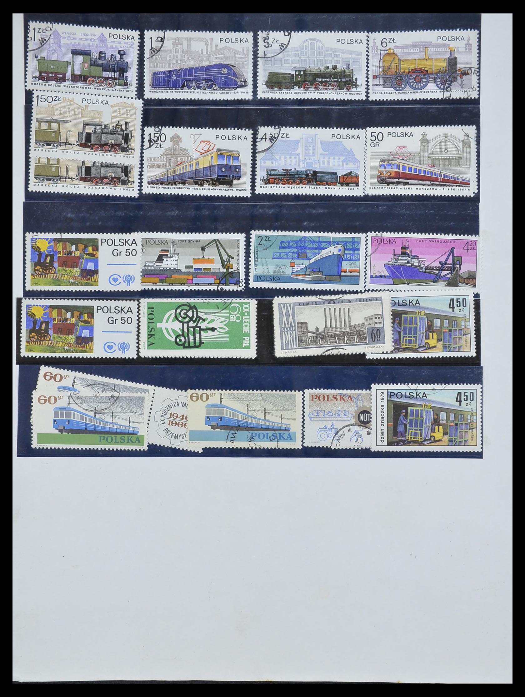 33755 2028 - Postzegelverzameling 33755 Motief treinen 1900-2010.