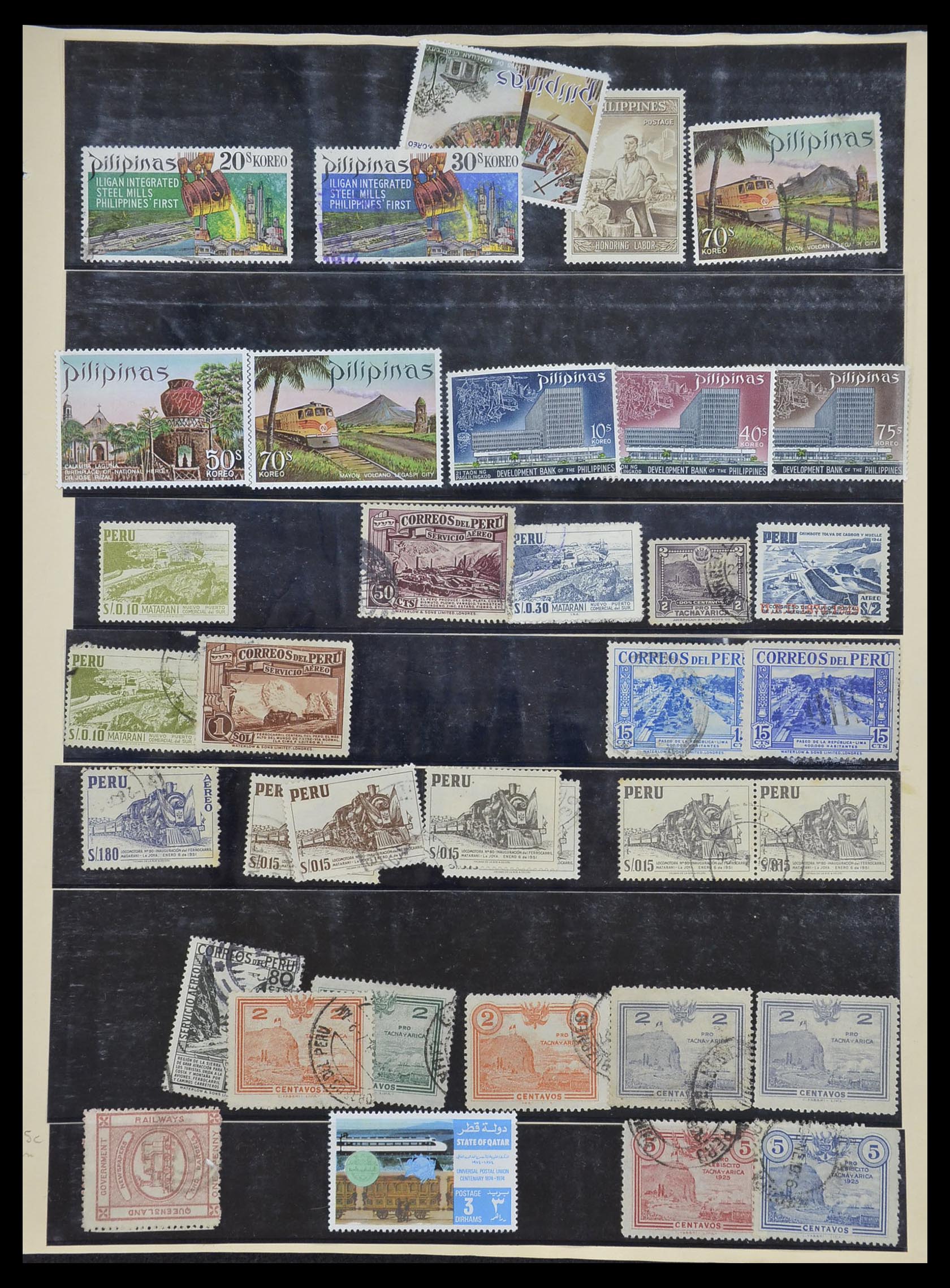 33755 2031 - Postzegelverzameling 33755 Motief treinen 1900-2010.