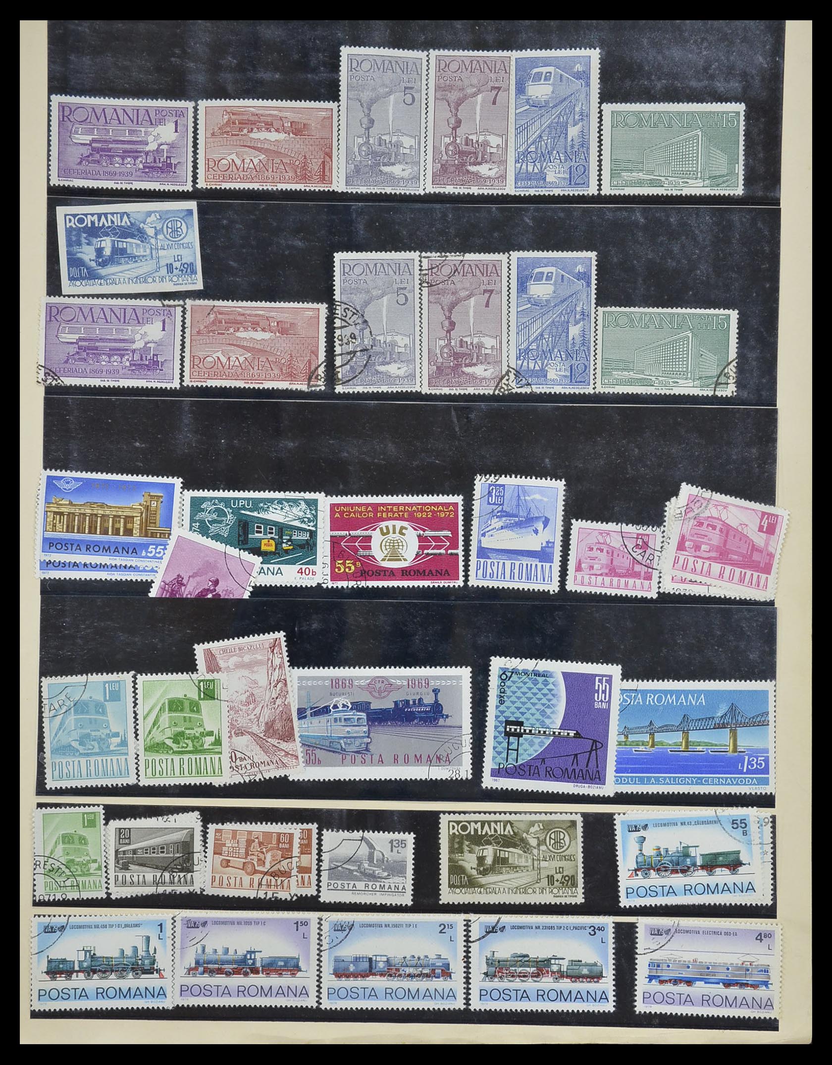 33755 2039 - Postzegelverzameling 33755 Motief treinen 1900-2010.
