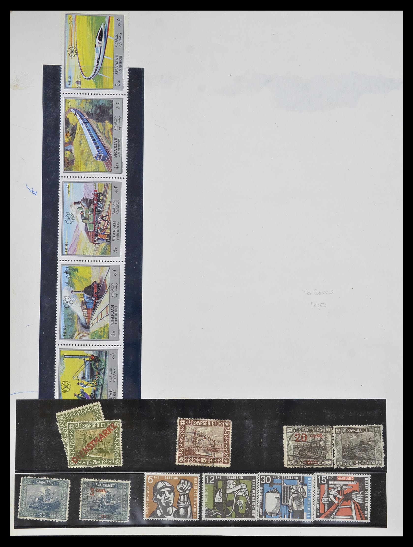 33755 2041 - Postzegelverzameling 33755 Motief treinen 1900-2010.