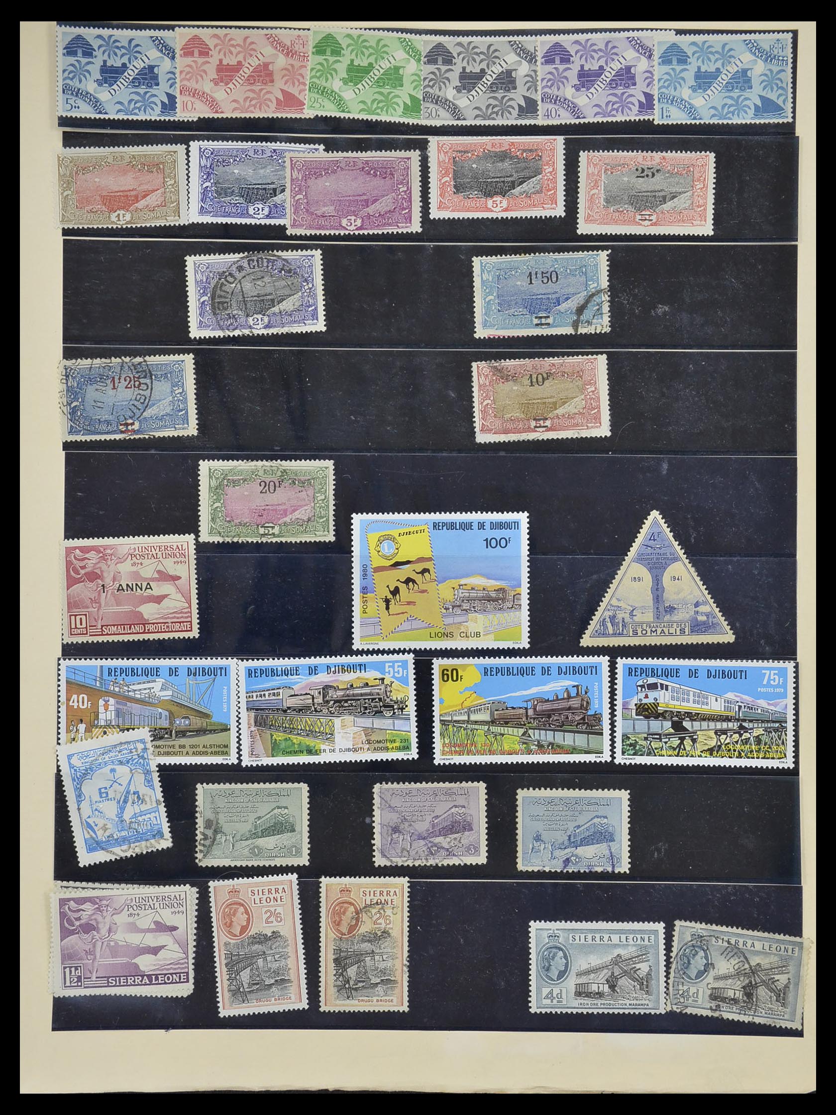 33755 2046 - Postzegelverzameling 33755 Motief treinen 1900-2010.