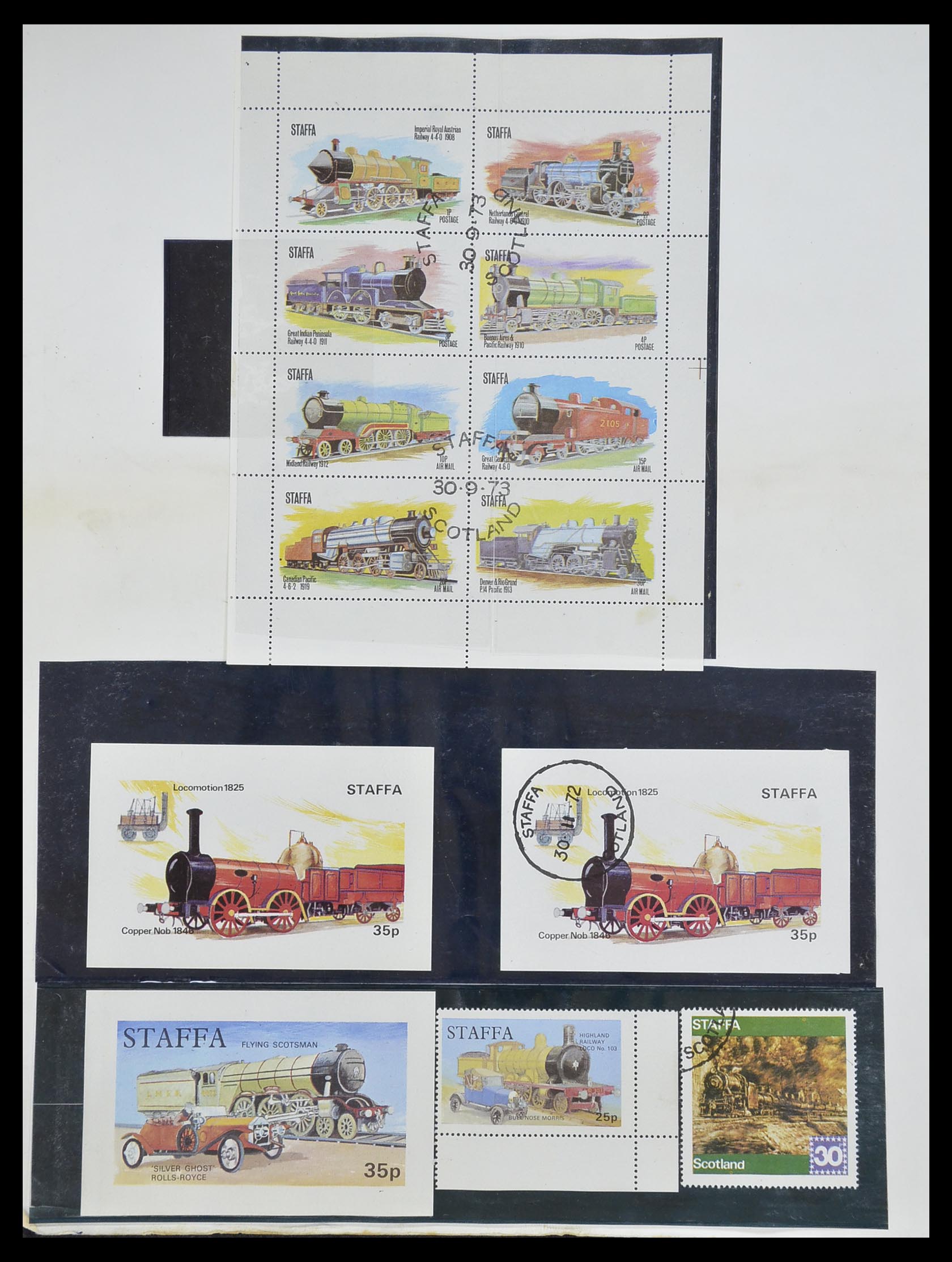 33755 2047 - Postzegelverzameling 33755 Motief treinen 1900-2010.