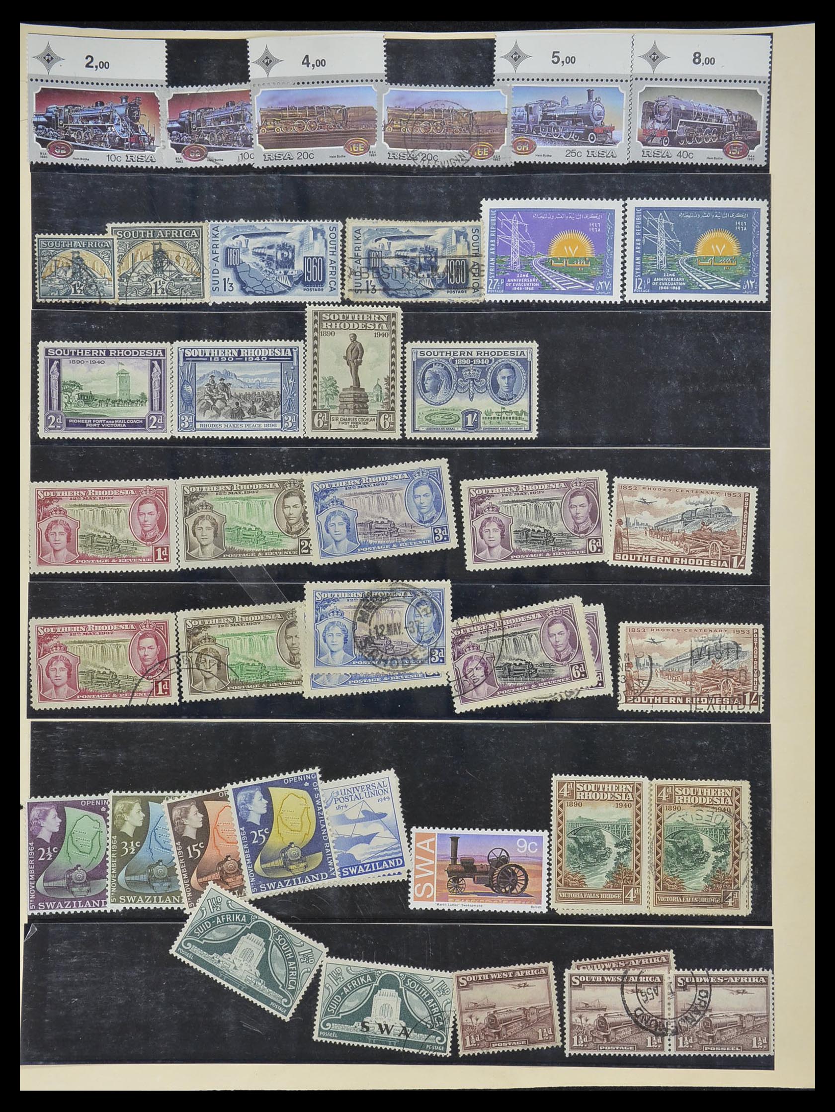 33755 2049 - Postzegelverzameling 33755 Motief treinen 1900-2010.