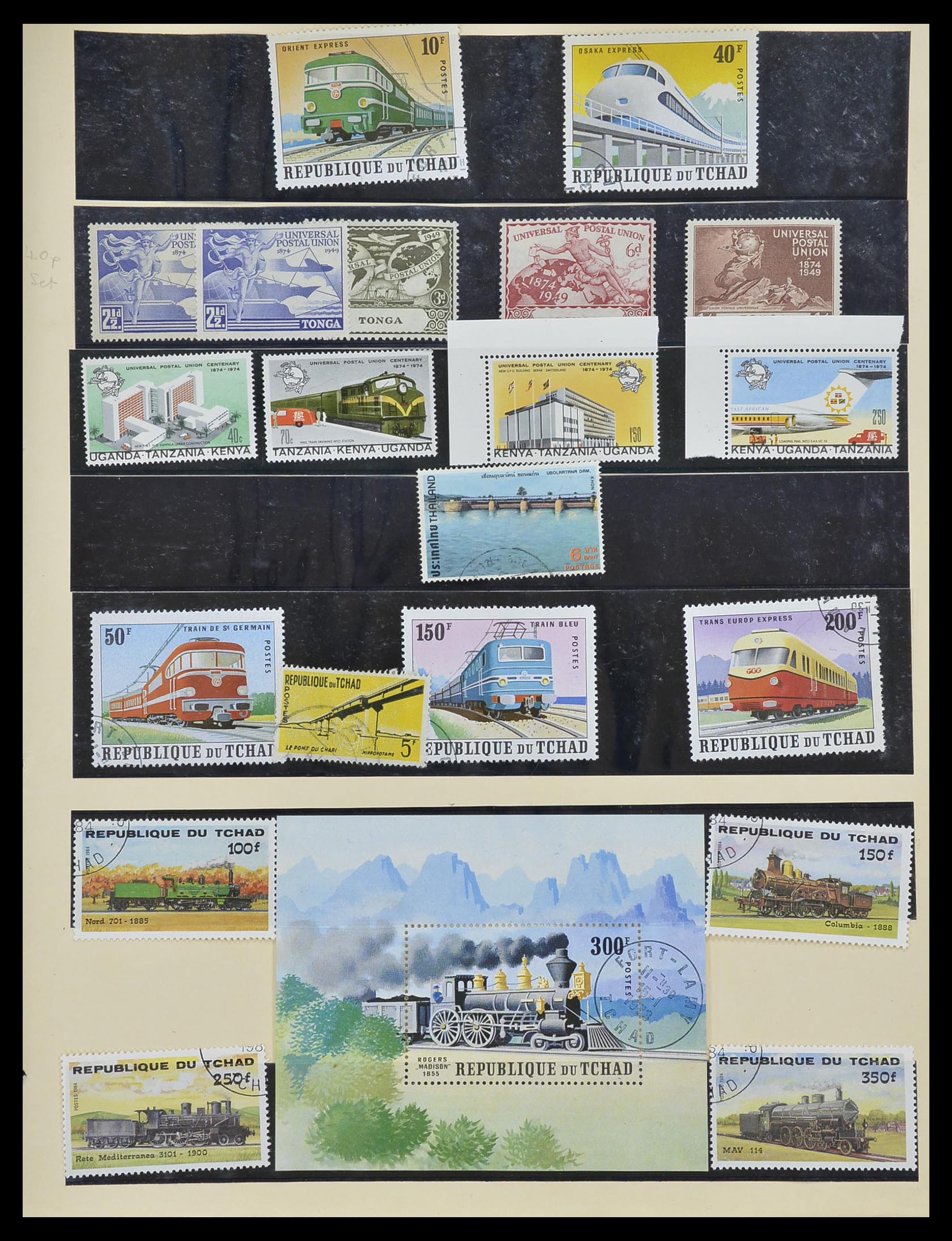 33755 2055 - Postzegelverzameling 33755 Motief treinen 1900-2010.