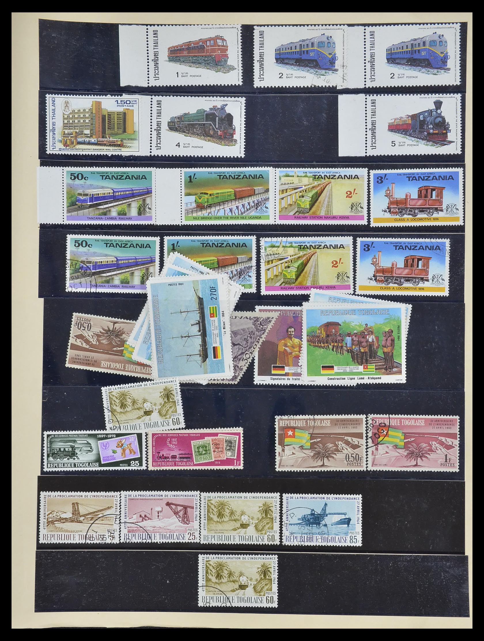 33755 2056 - Postzegelverzameling 33755 Motief treinen 1900-2010.