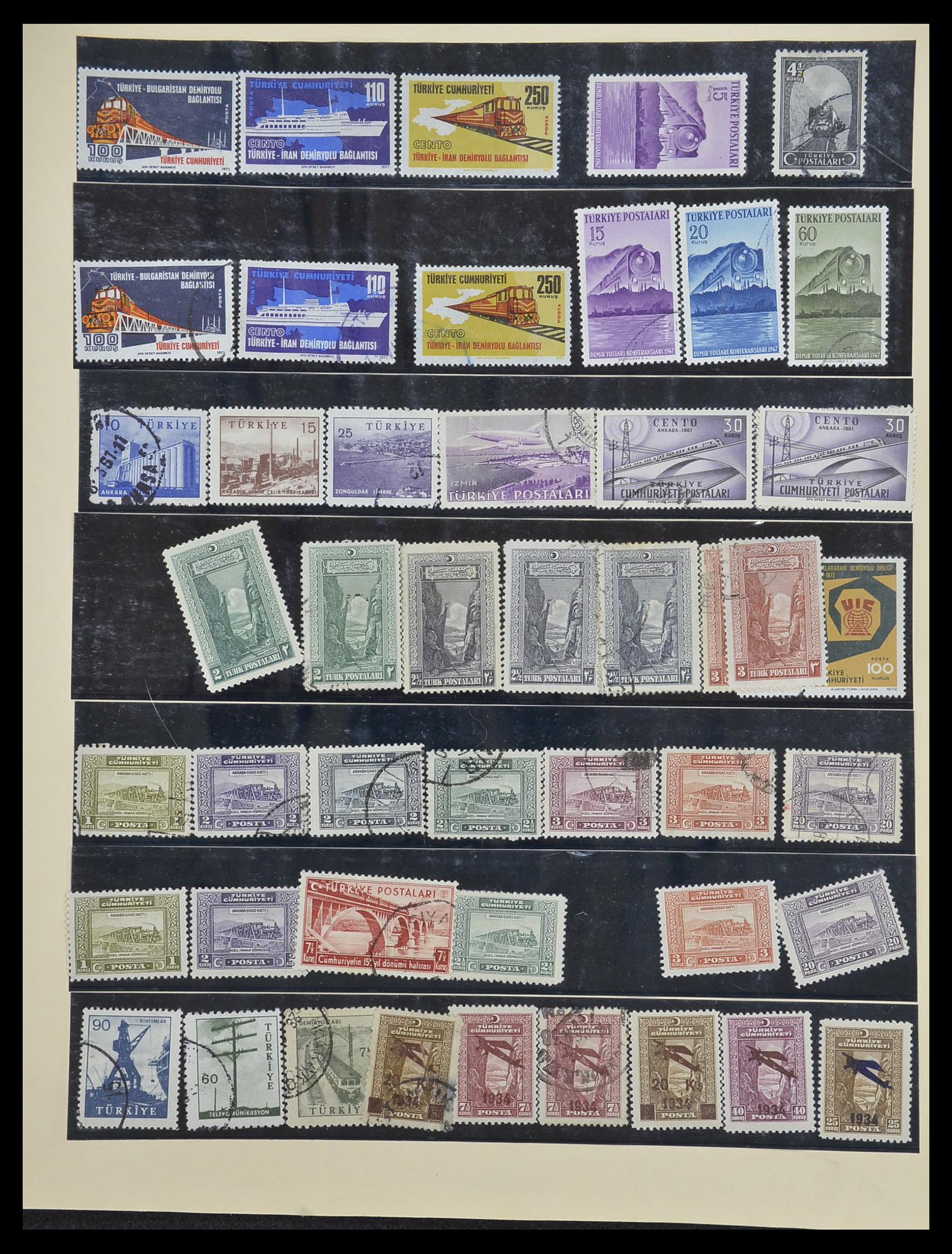 33755 2058 - Postzegelverzameling 33755 Motief treinen 1900-2010.