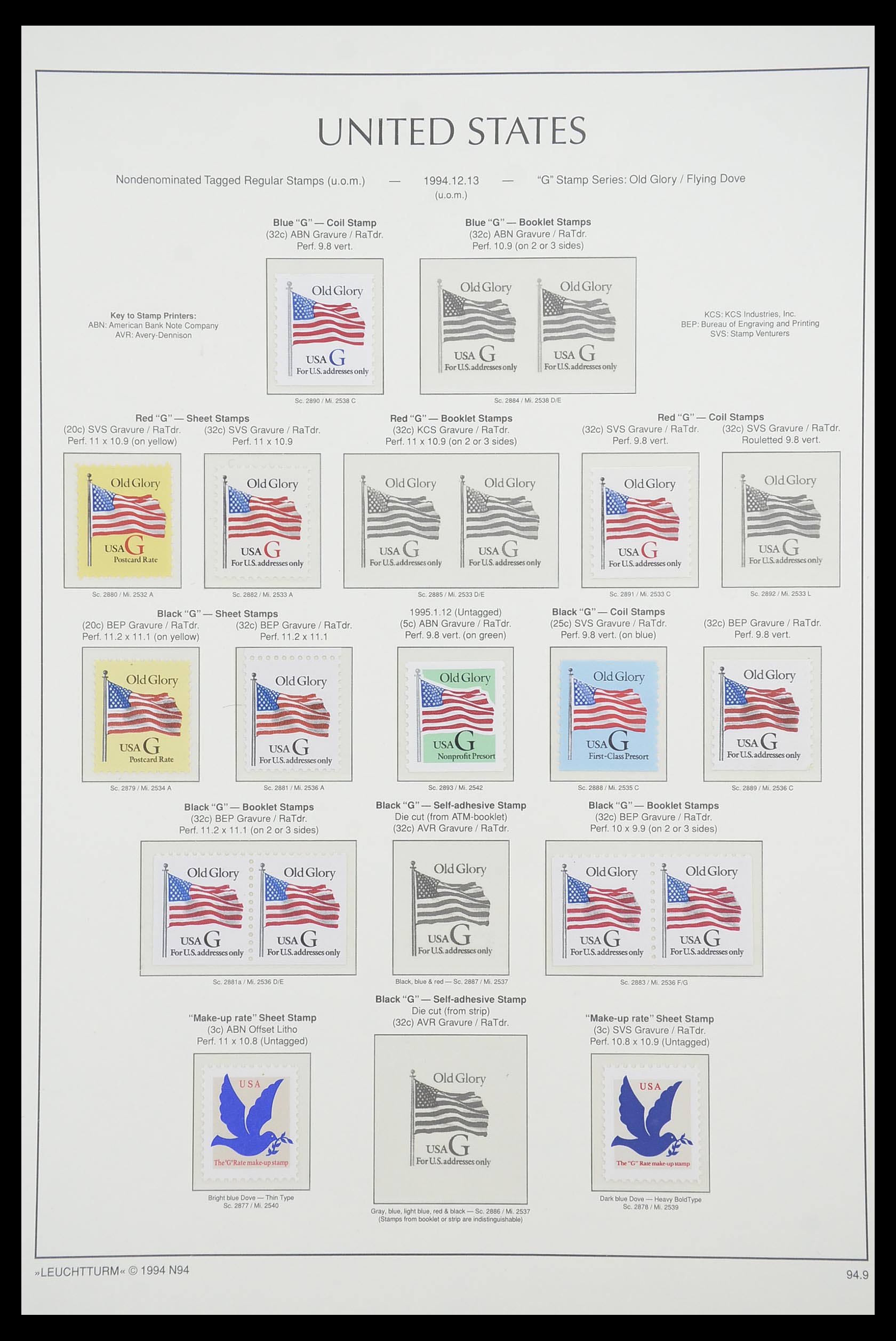 33933 101 - Postzegelverzameling 33933 USA postfris 1945-1996.