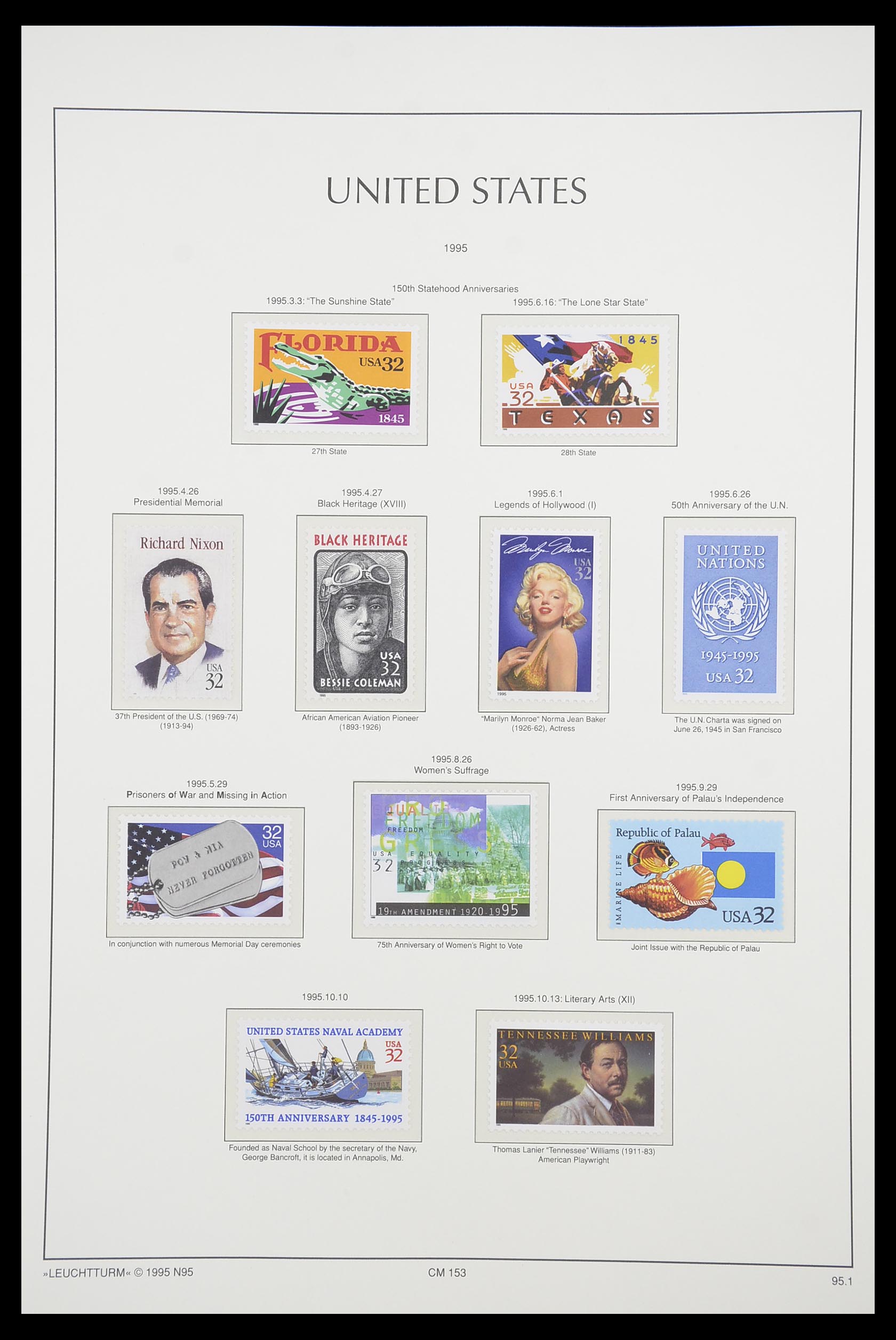 33933 103 - Postzegelverzameling 33933 USA postfris 1945-1996.