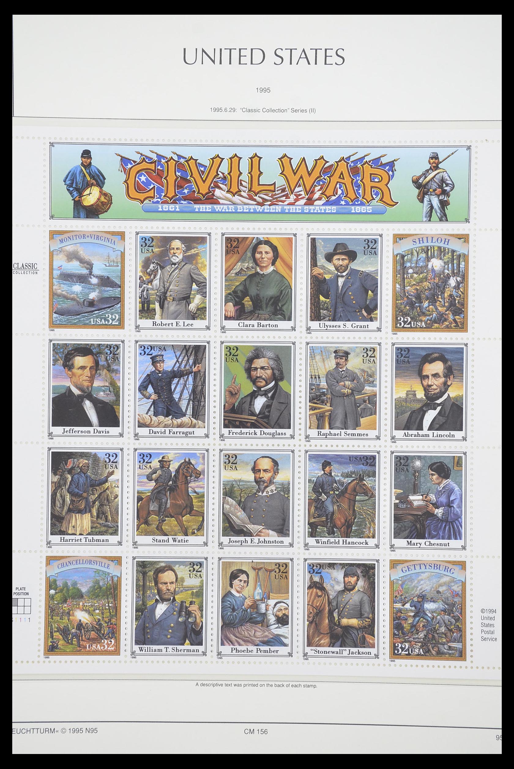 33933 107 - Postzegelverzameling 33933 USA postfris 1945-1996.