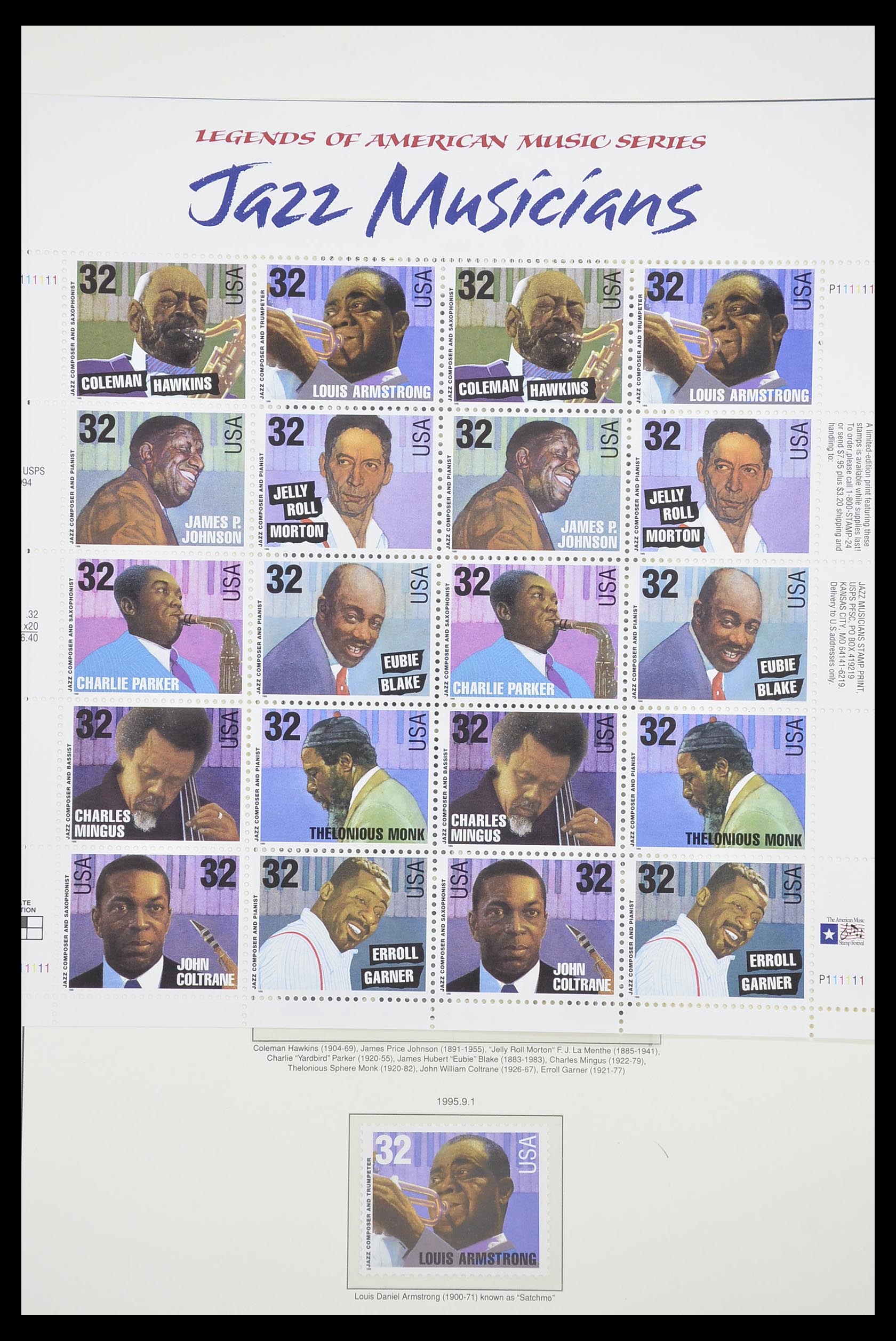 33933 109 - Postzegelverzameling 33933 USA postfris 1945-1996.