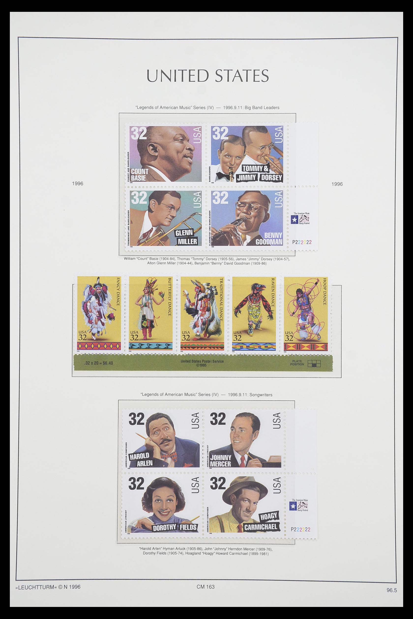 33933 120 - Postzegelverzameling 33933 USA postfris 1945-1996.