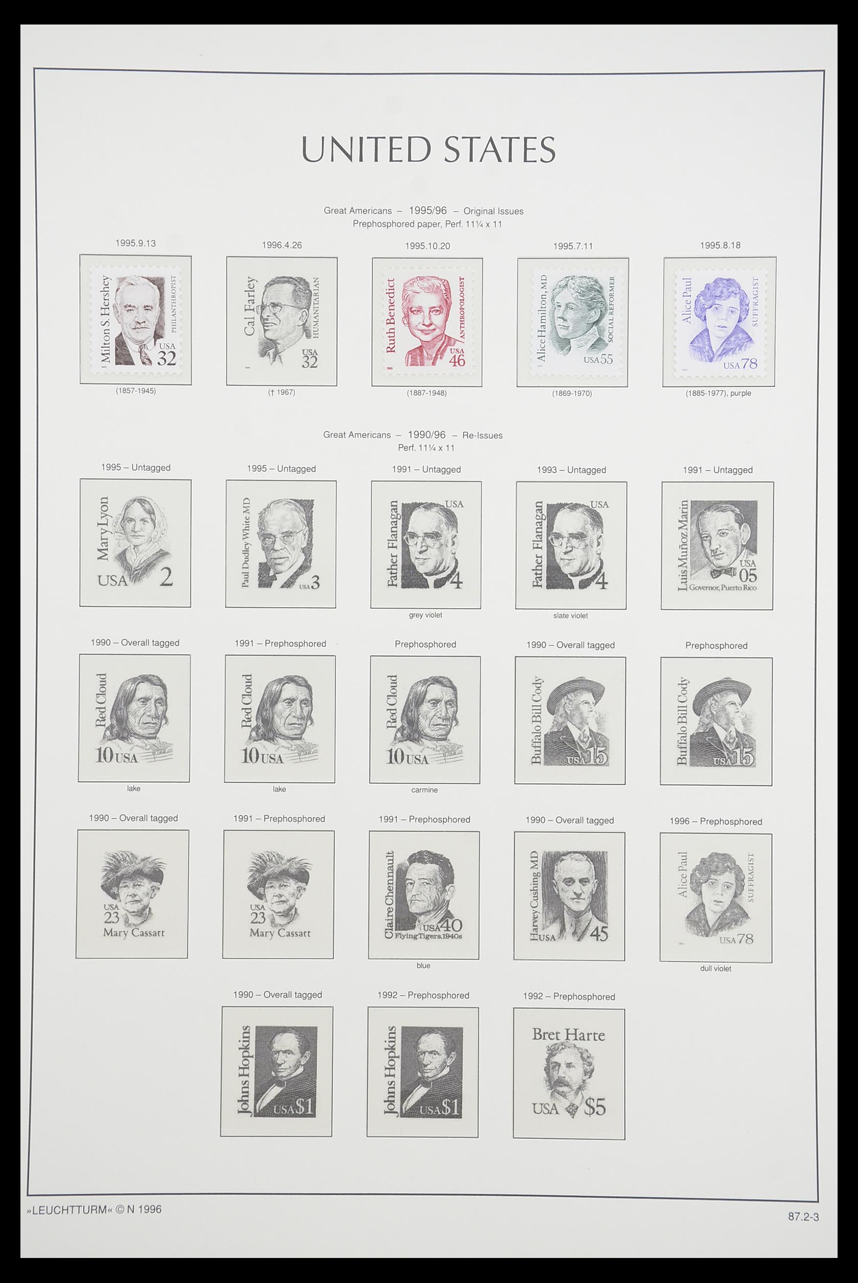 33933 124 - Postzegelverzameling 33933 USA postfris 1945-1996.