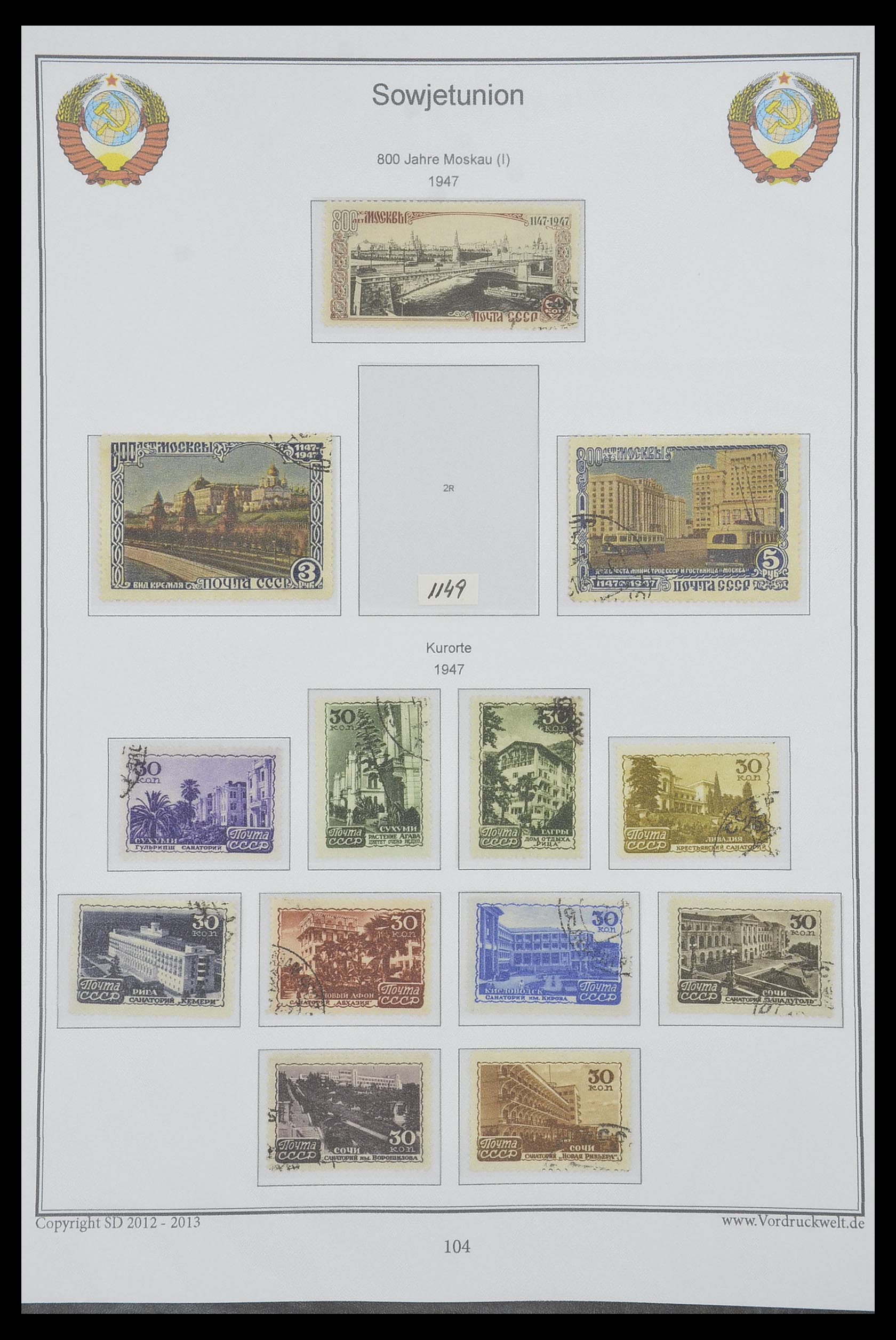 33974 114 - Stamp collection 33974 Russia 1858-1998.