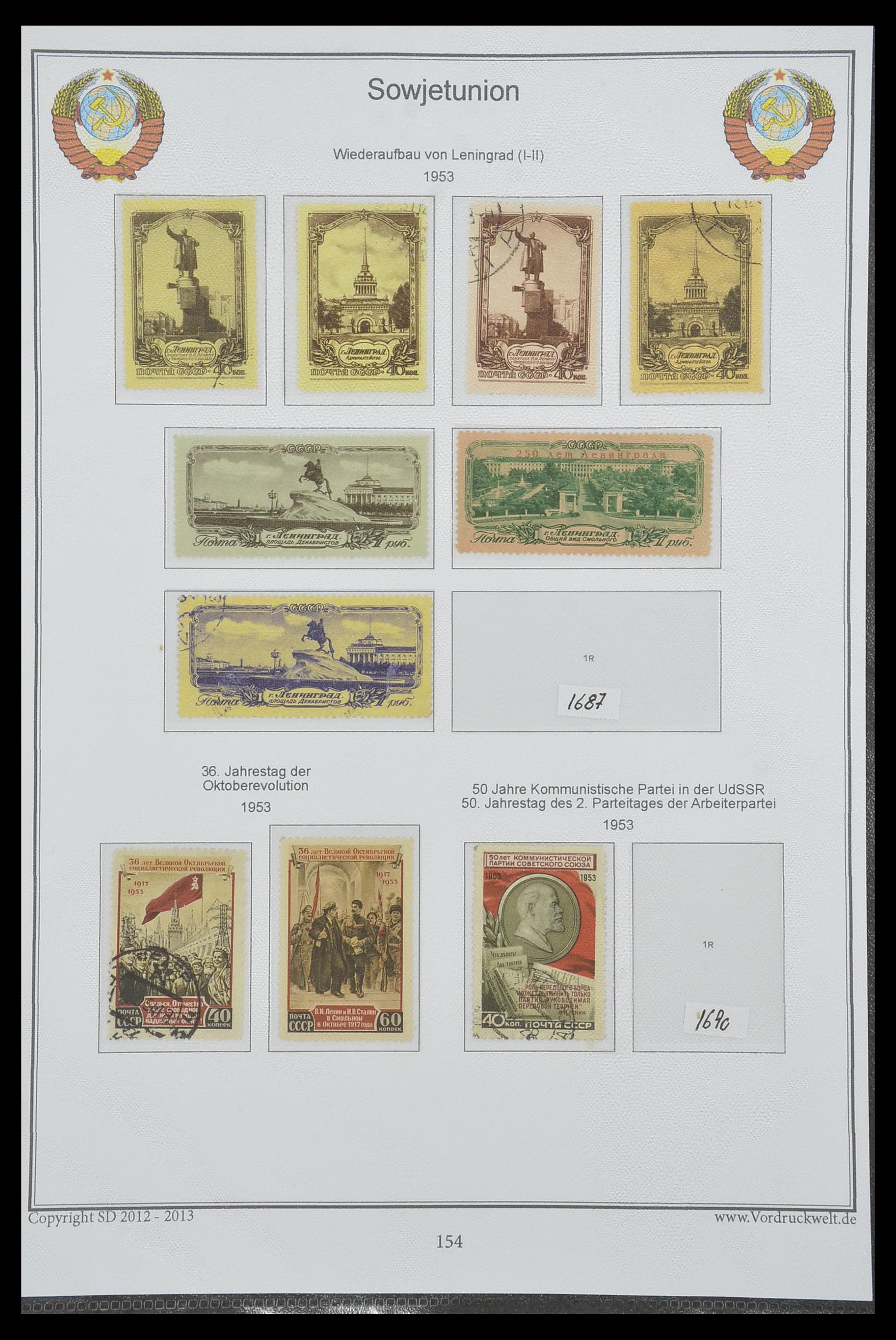 33974 160 - Stamp collection 33974 Russia 1858-1998.