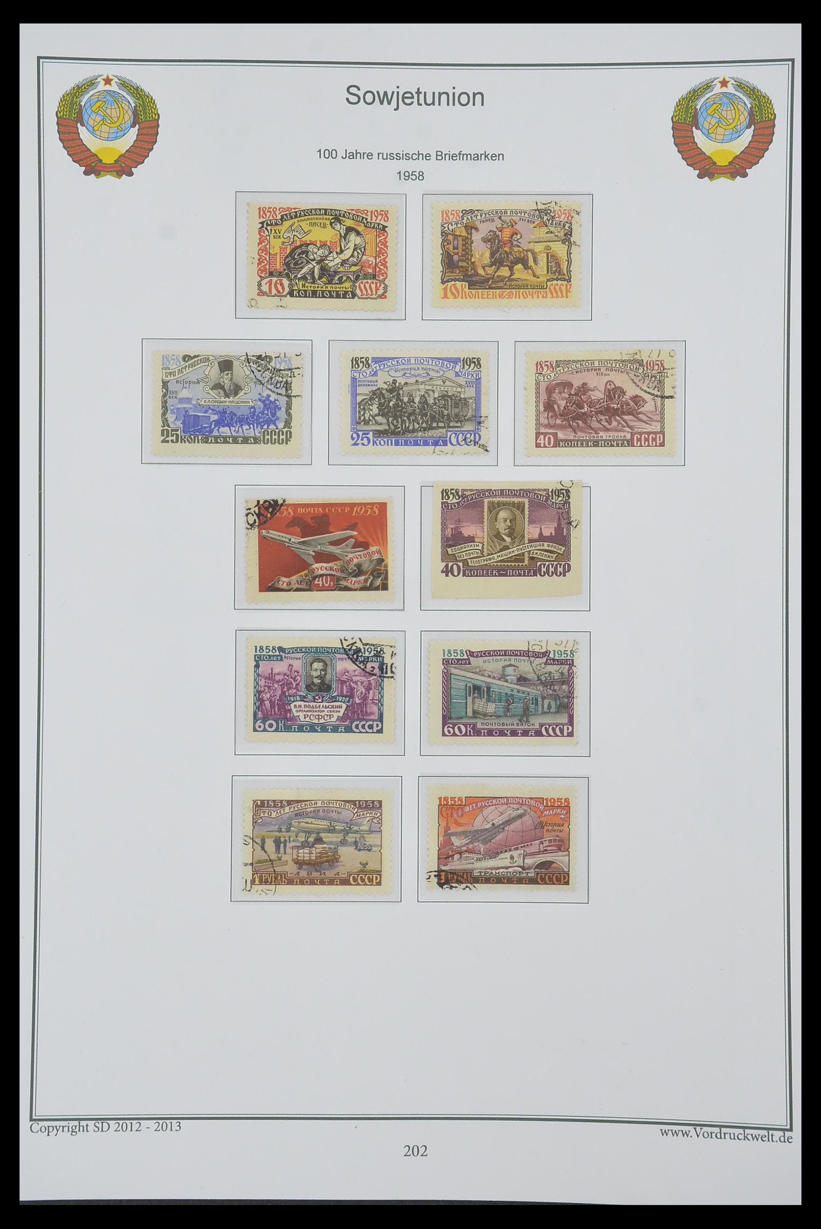 33974 206 - Stamp collection 33974 Russia 1858-1998.