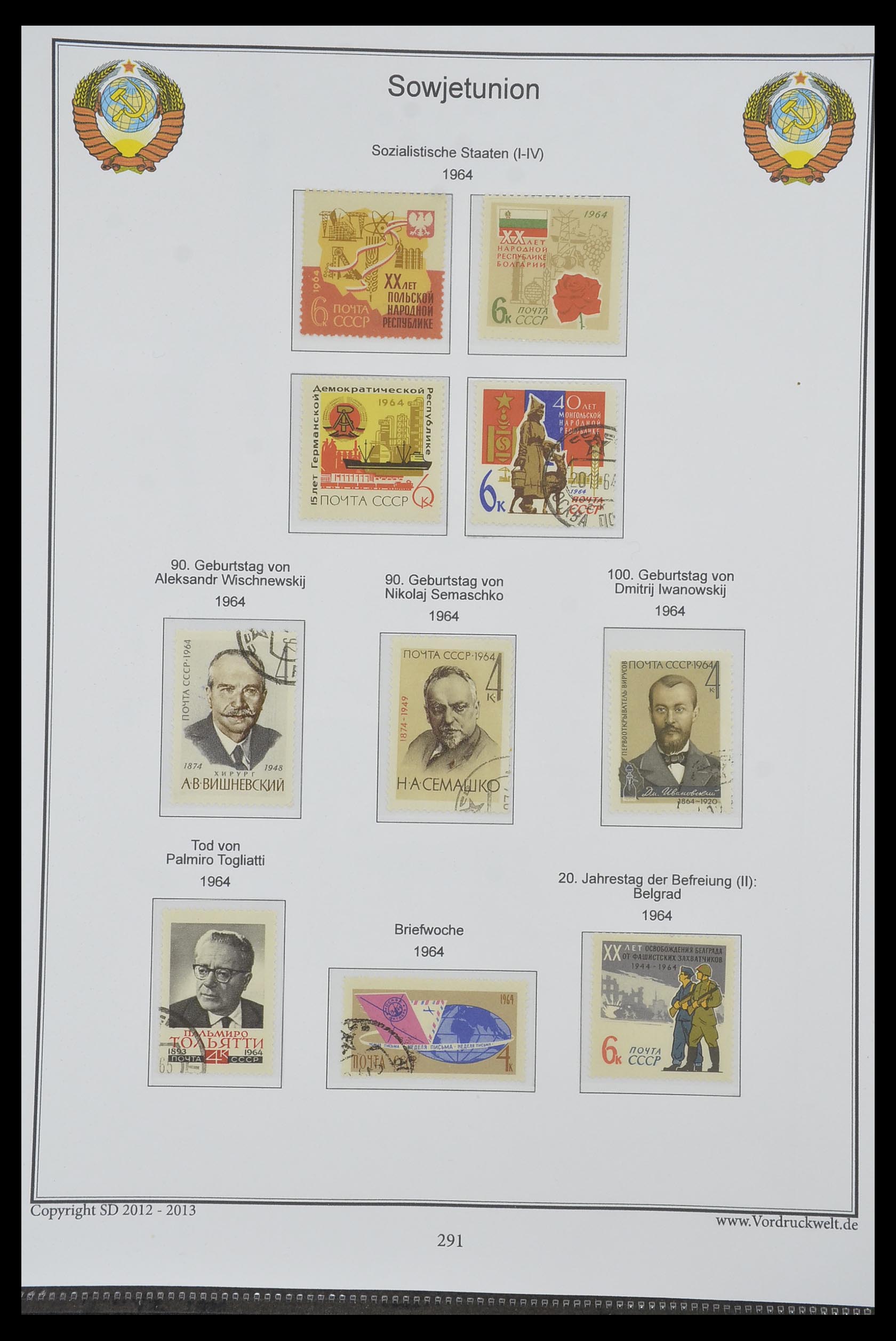 33974 293 - Stamp collection 33974 Russia 1858-1998.