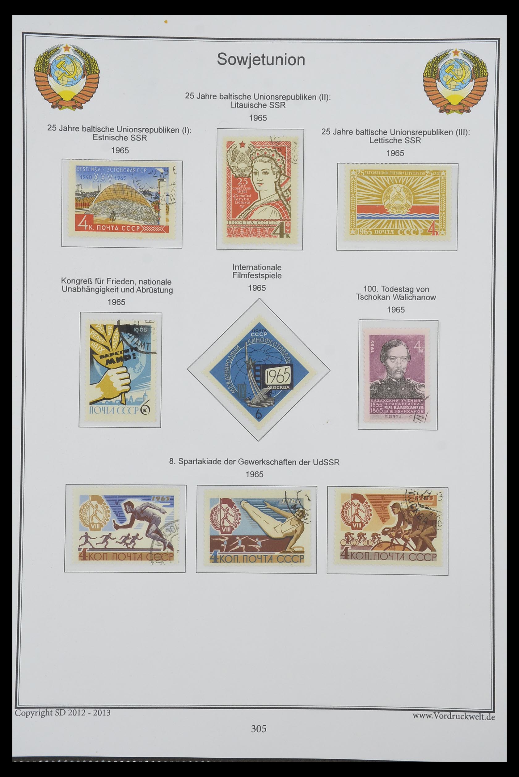 33974 307 - Stamp collection 33974 Russia 1858-1998.