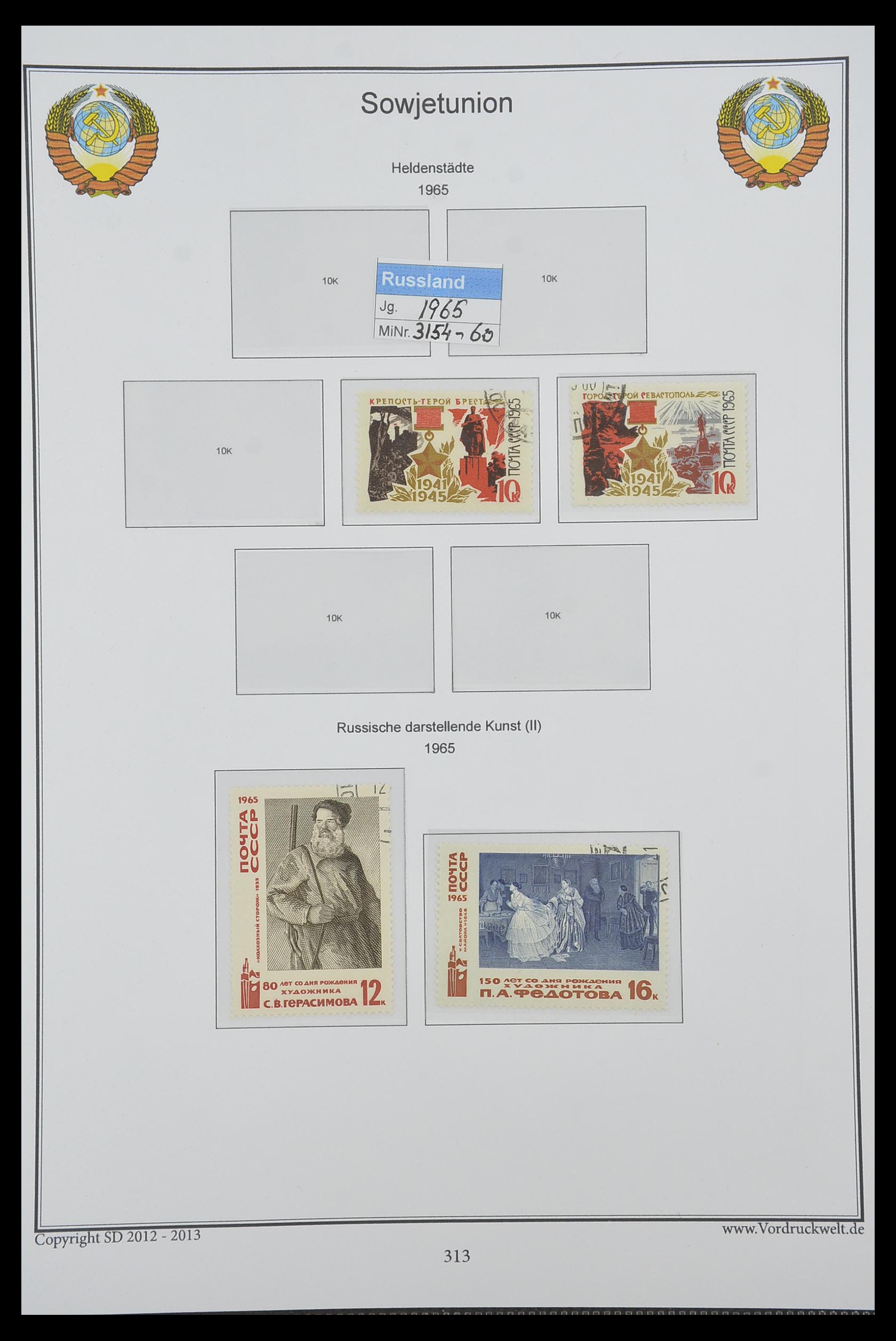 33974 315 - Stamp collection 33974 Russia 1858-1998.