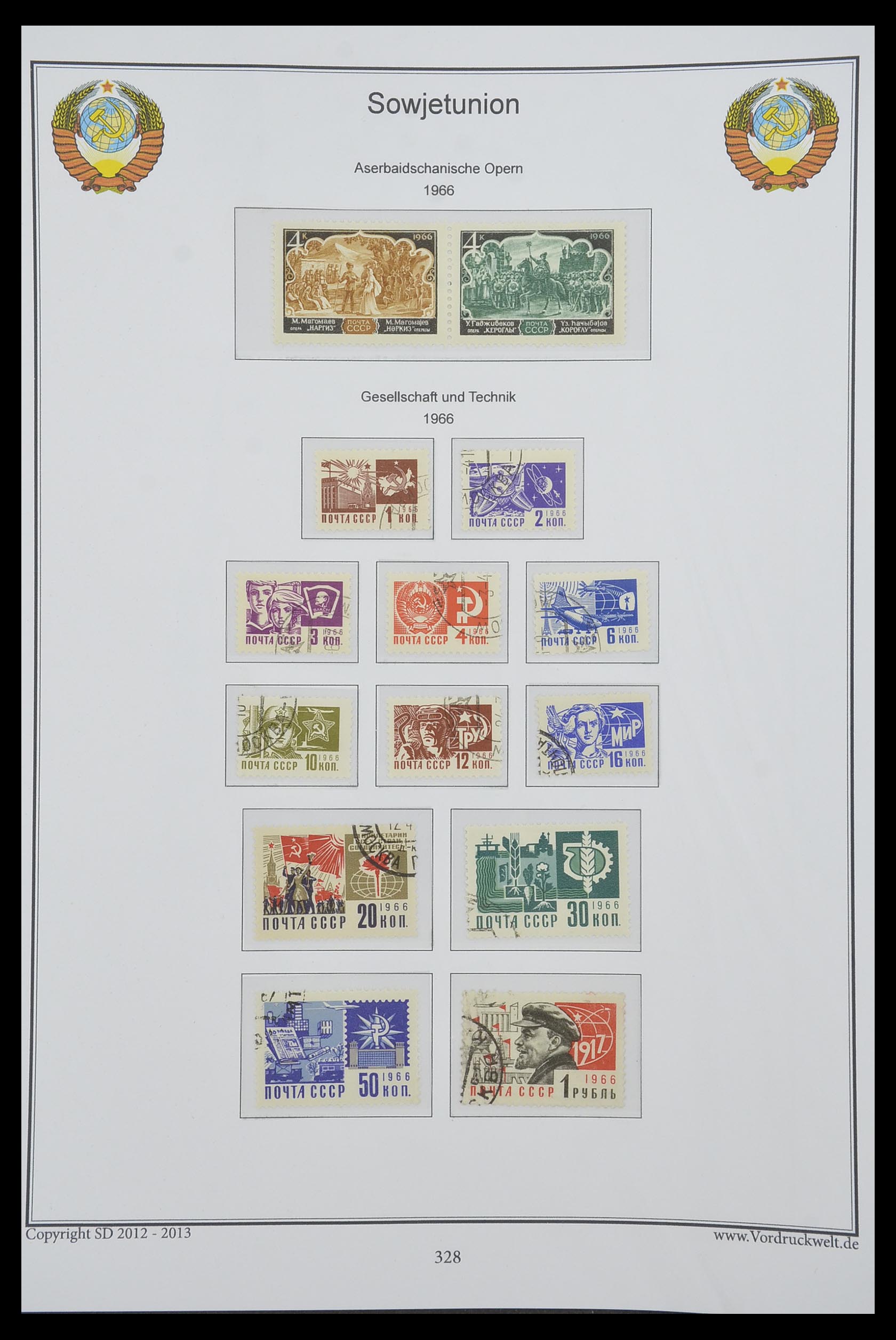 33974 330 - Stamp collection 33974 Russia 1858-1998.