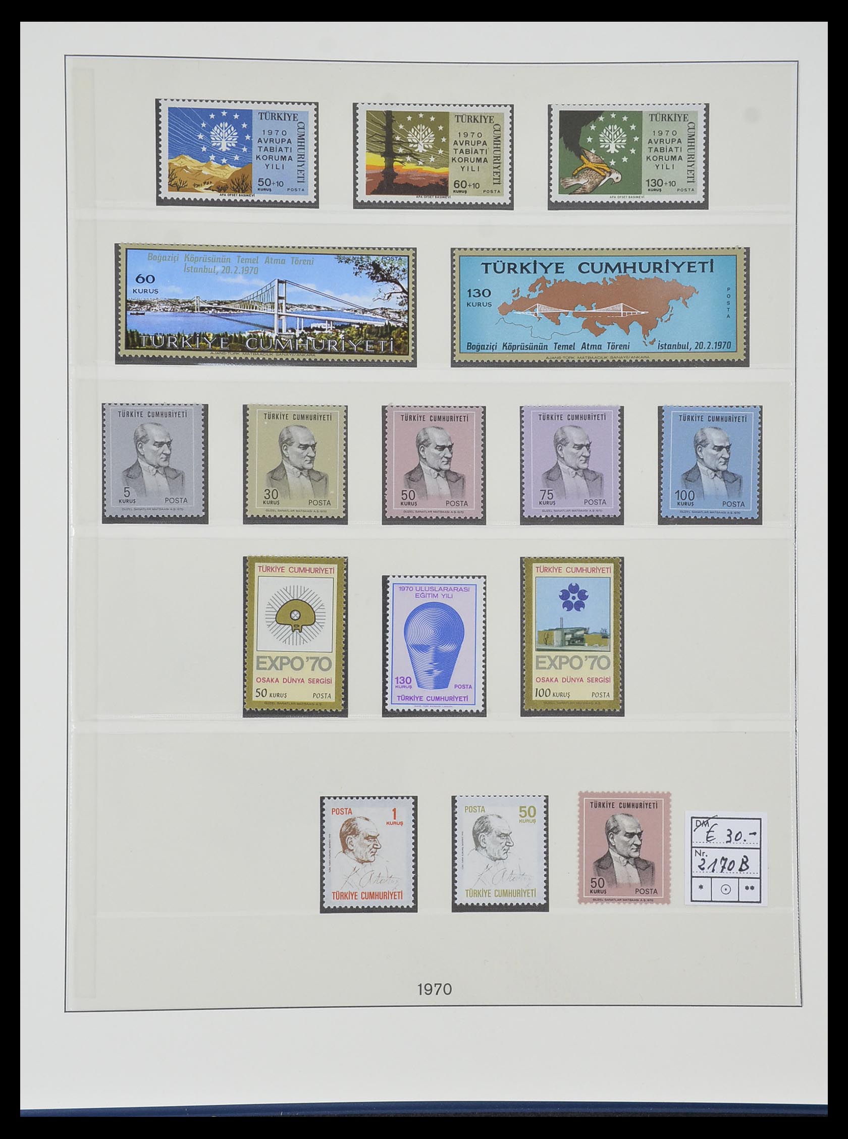 33984 104 - Postzegelverzameling 33984 Turkije 1938-1990.