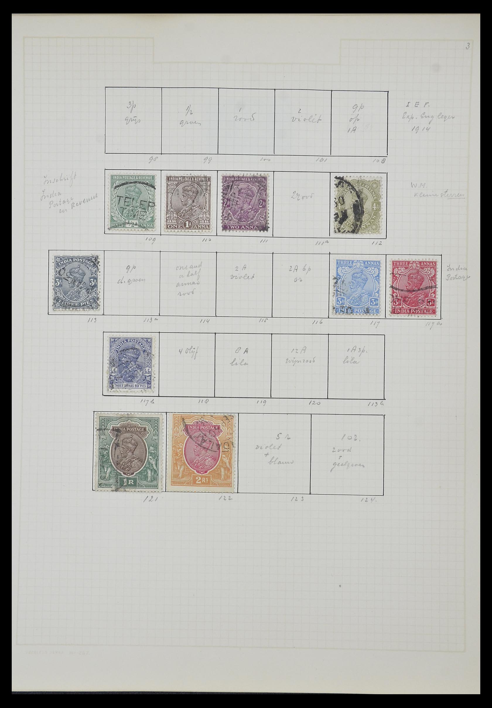 34007 061 - Postzegelverzameling 34007 Engeland en koloniën 1868-1970.