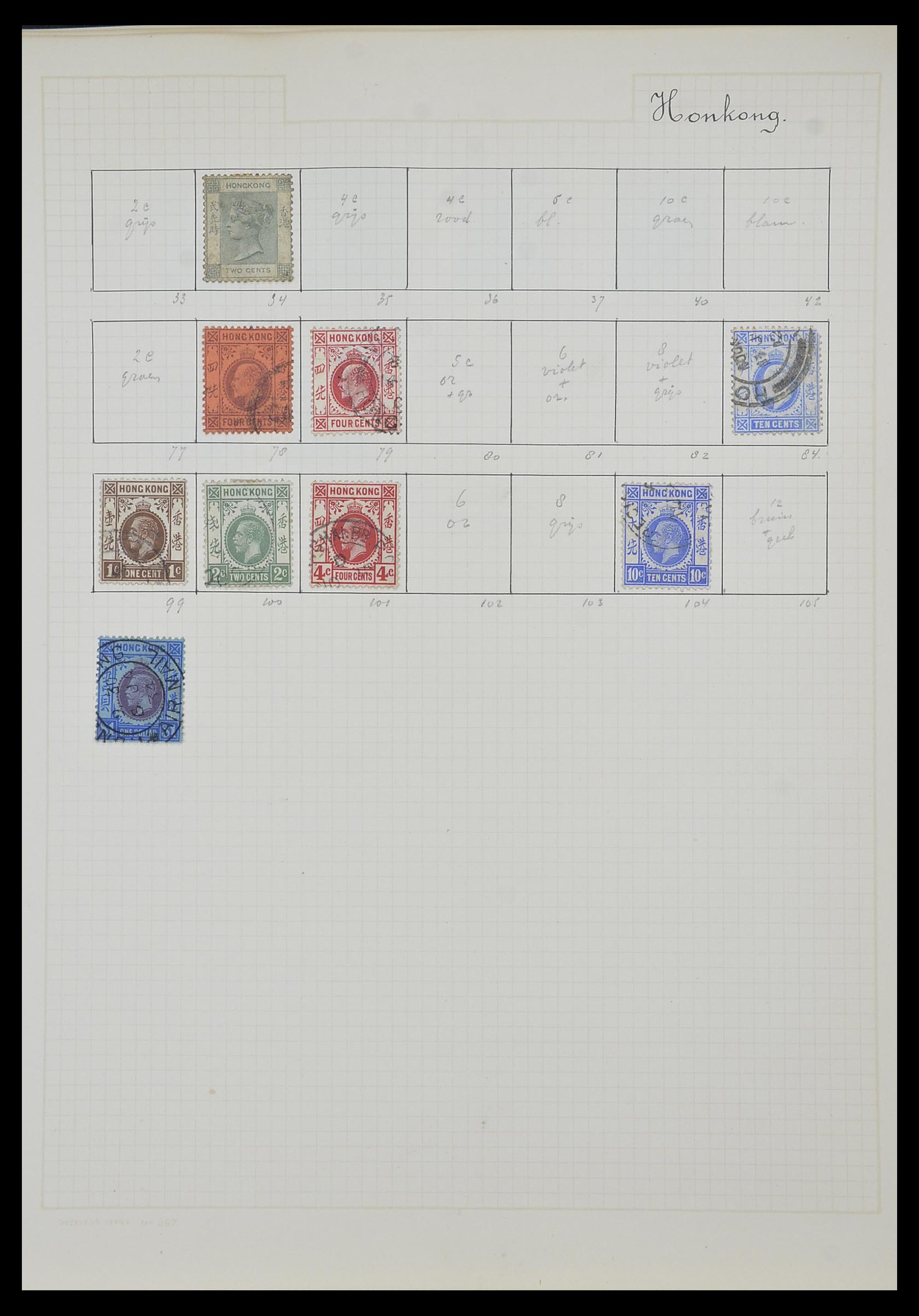 34007 064 - Postzegelverzameling 34007 Engeland en koloniën 1868-1970.