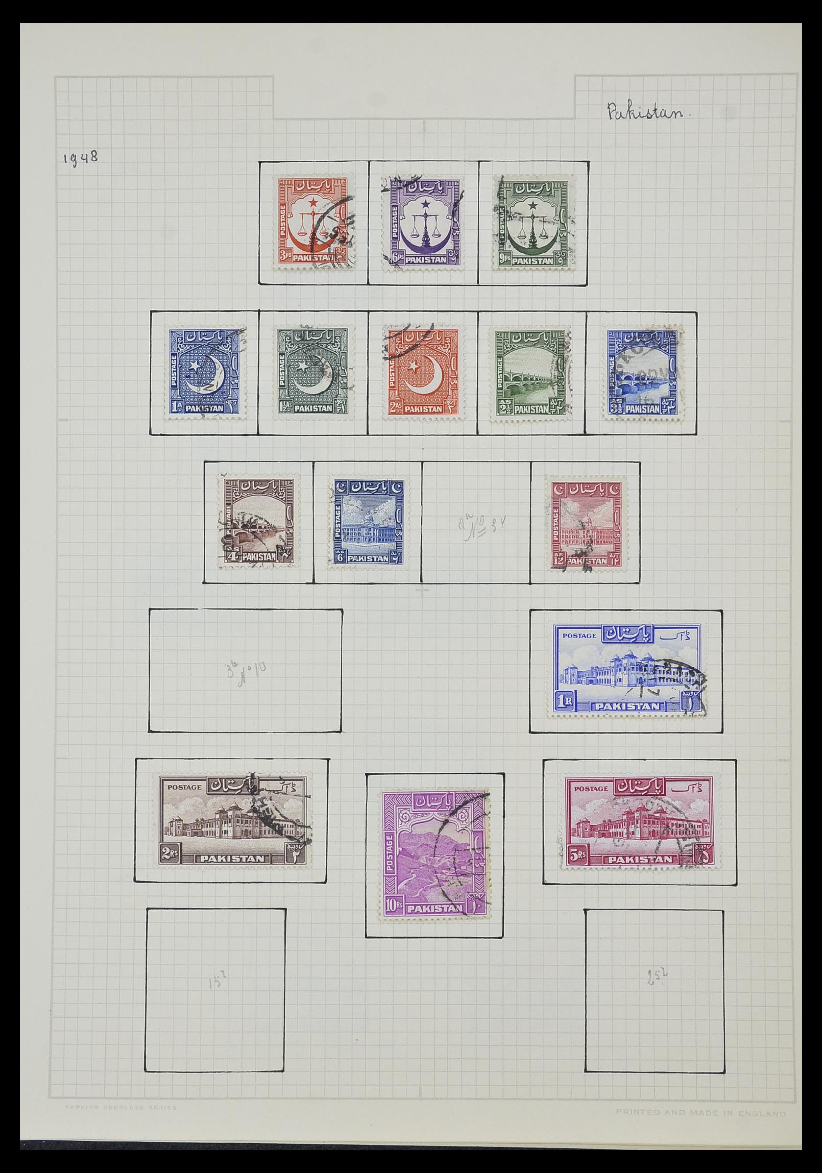 34007 067 - Postzegelverzameling 34007 Engeland en koloniën 1868-1970.