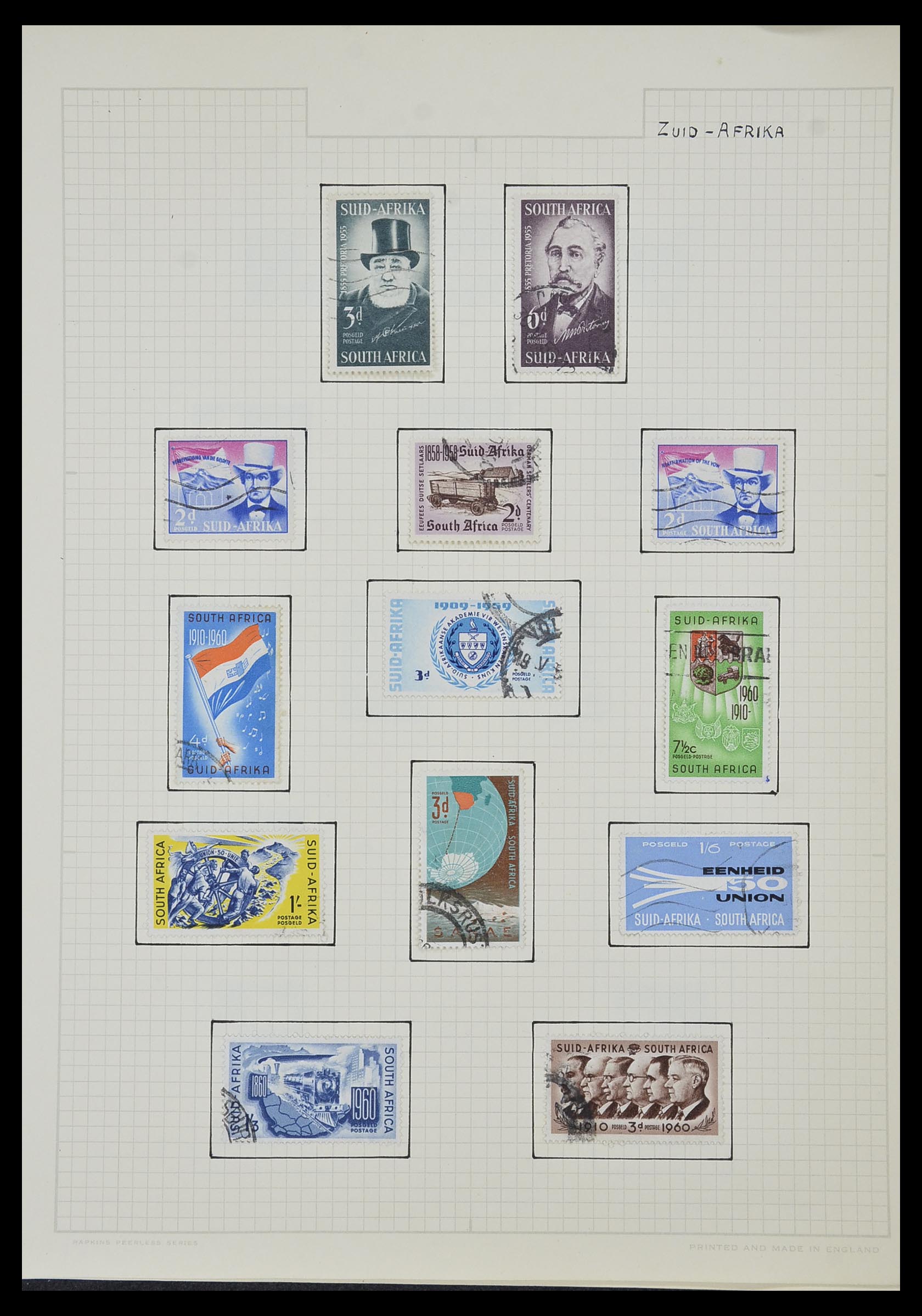 34007 072 - Postzegelverzameling 34007 Engeland en koloniën 1868-1970.