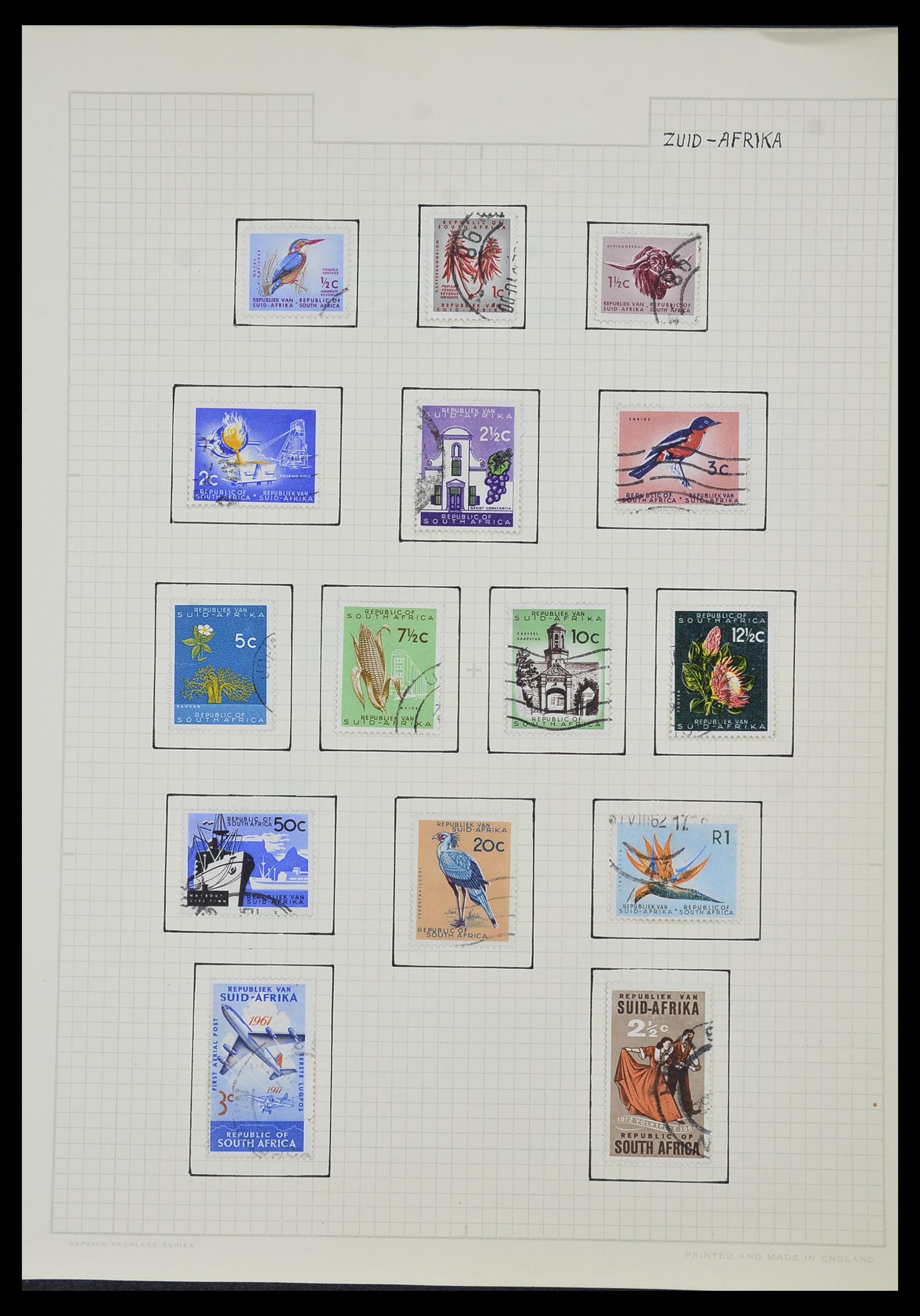 34007 073 - Postzegelverzameling 34007 Engeland en koloniën 1868-1970.