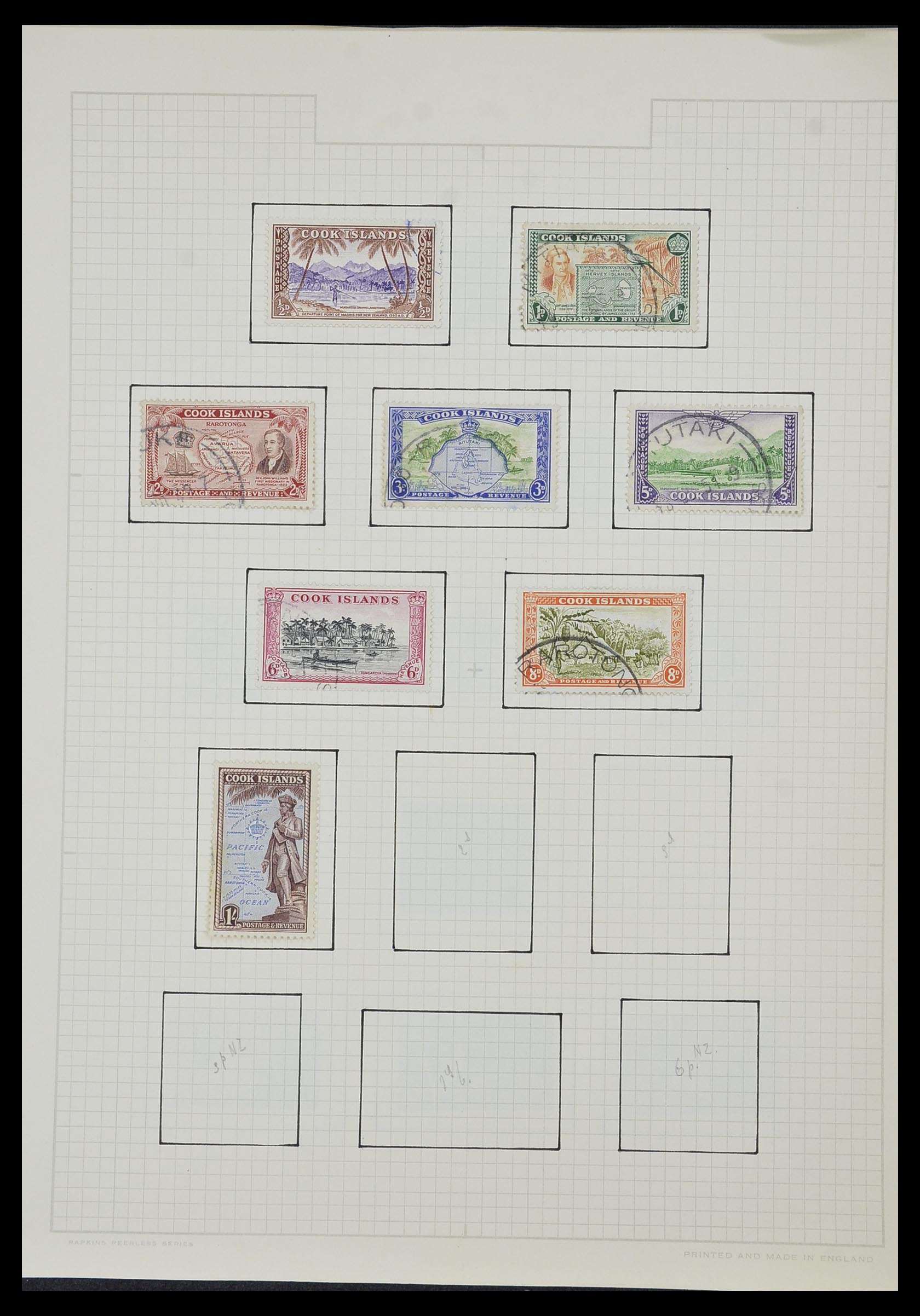 34007 074 - Postzegelverzameling 34007 Engeland en koloniën 1868-1970.