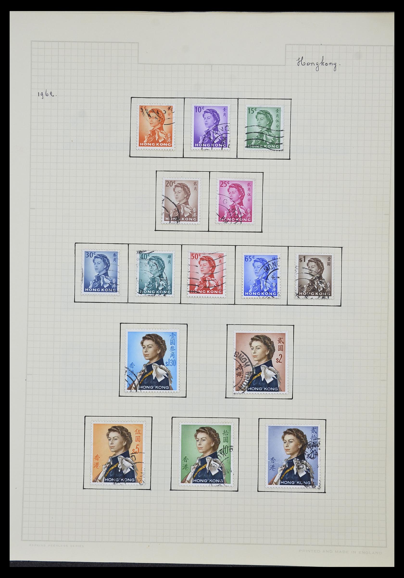 34007 076 - Postzegelverzameling 34007 Engeland en koloniën 1868-1970.