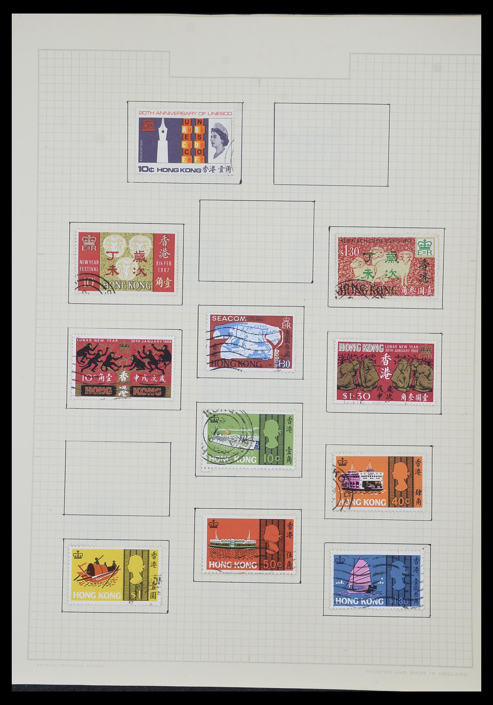 34007 078 - Postzegelverzameling 34007 Engeland en koloniën 1868-1970.