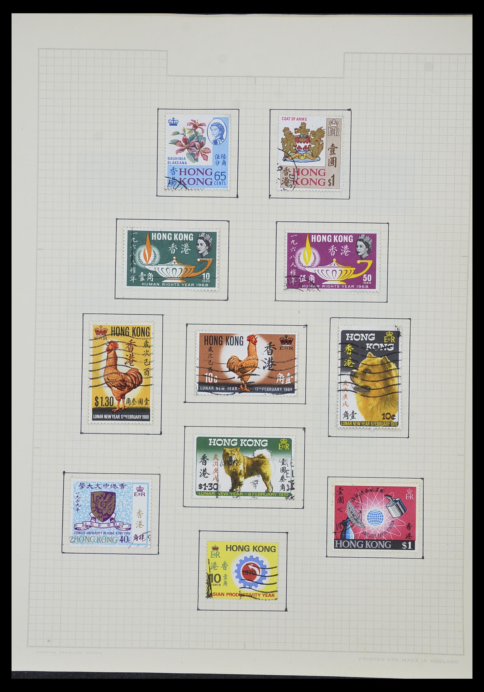 34007 079 - Postzegelverzameling 34007 Engeland en koloniën 1868-1970.
