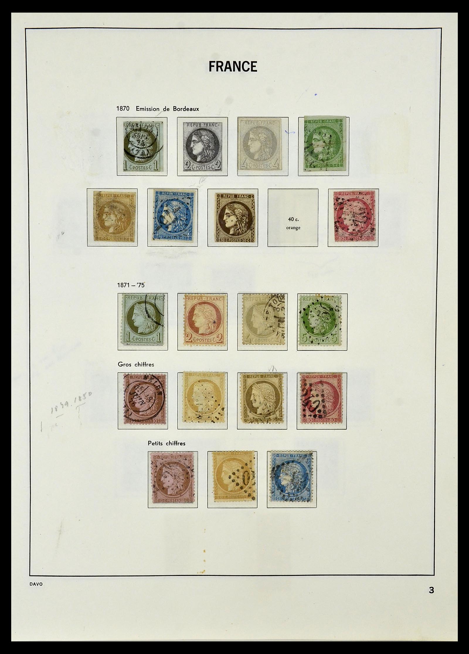 34085 004 - Postzegelverzameling 34085 Frankrijk 1849-1988.