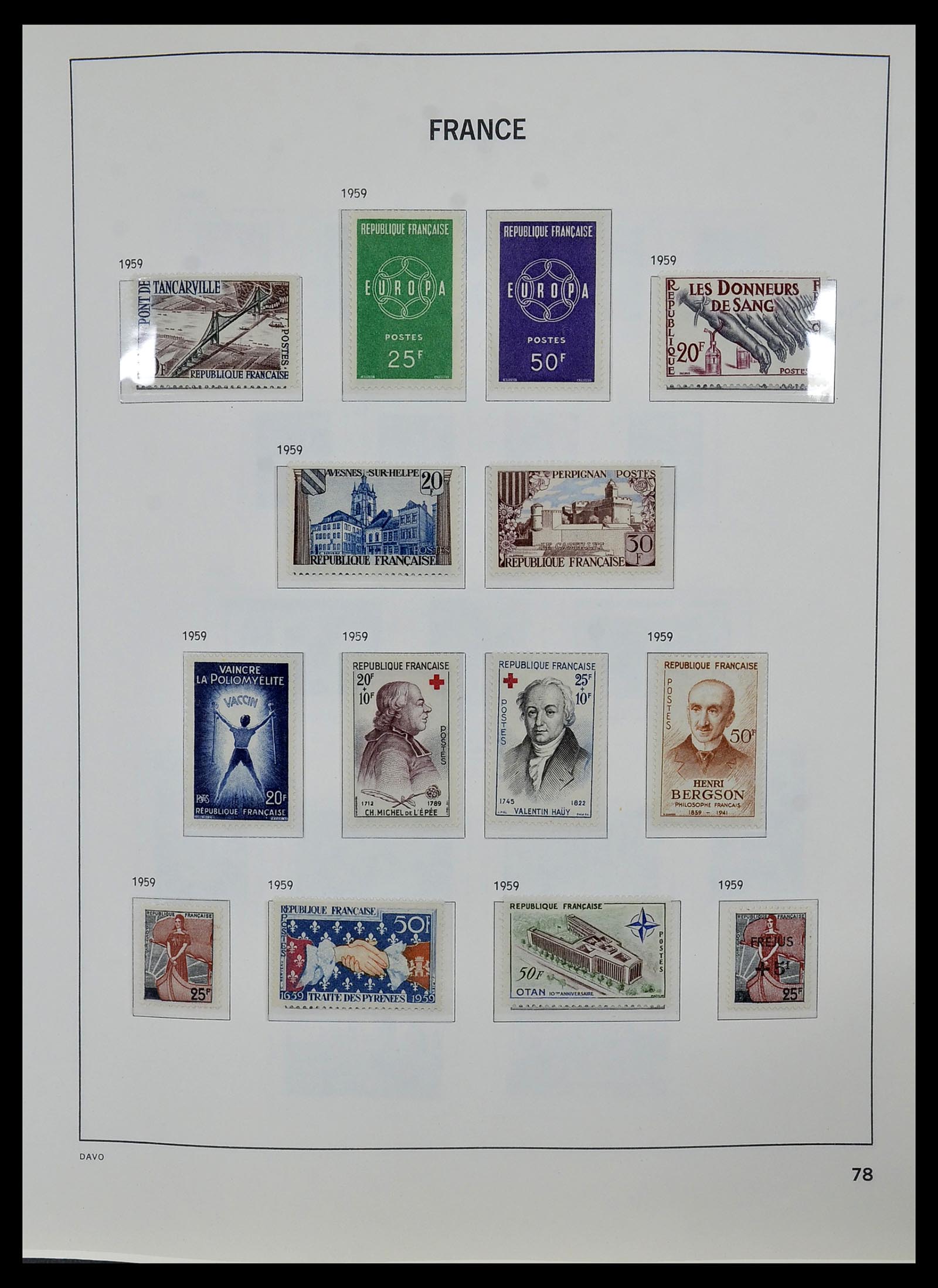 34085 101 - Postzegelverzameling 34085 Frankrijk 1849-1988.