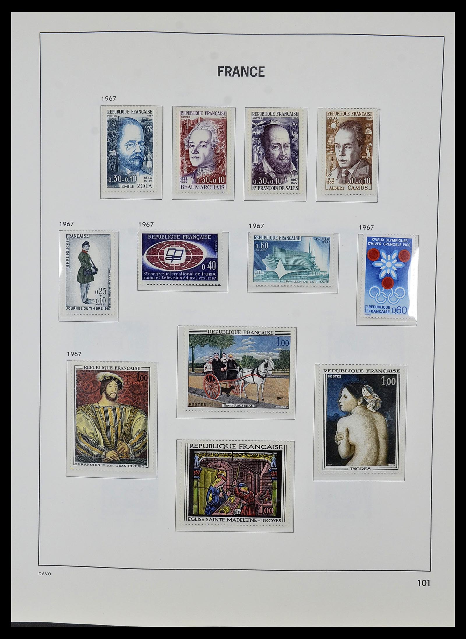 34085 124 - Postzegelverzameling 34085 Frankrijk 1849-1988.