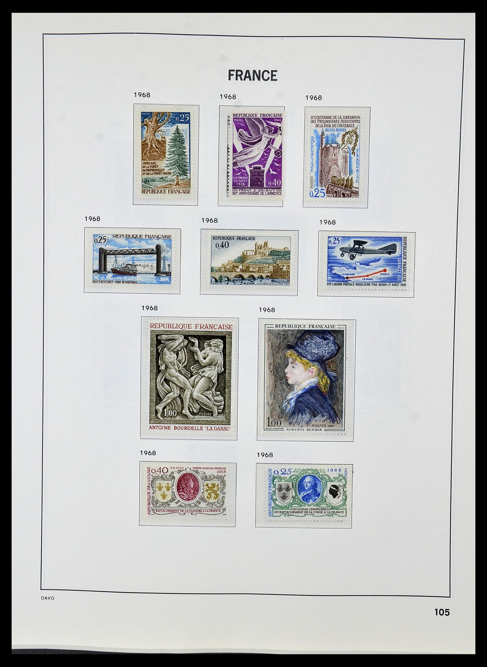 34085 128 - Postzegelverzameling 34085 Frankrijk 1849-1988.