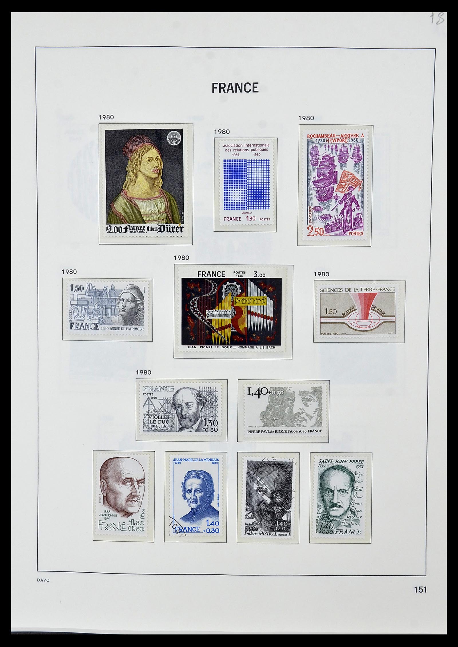 34085 180 - Postzegelverzameling 34085 Frankrijk 1849-1988.