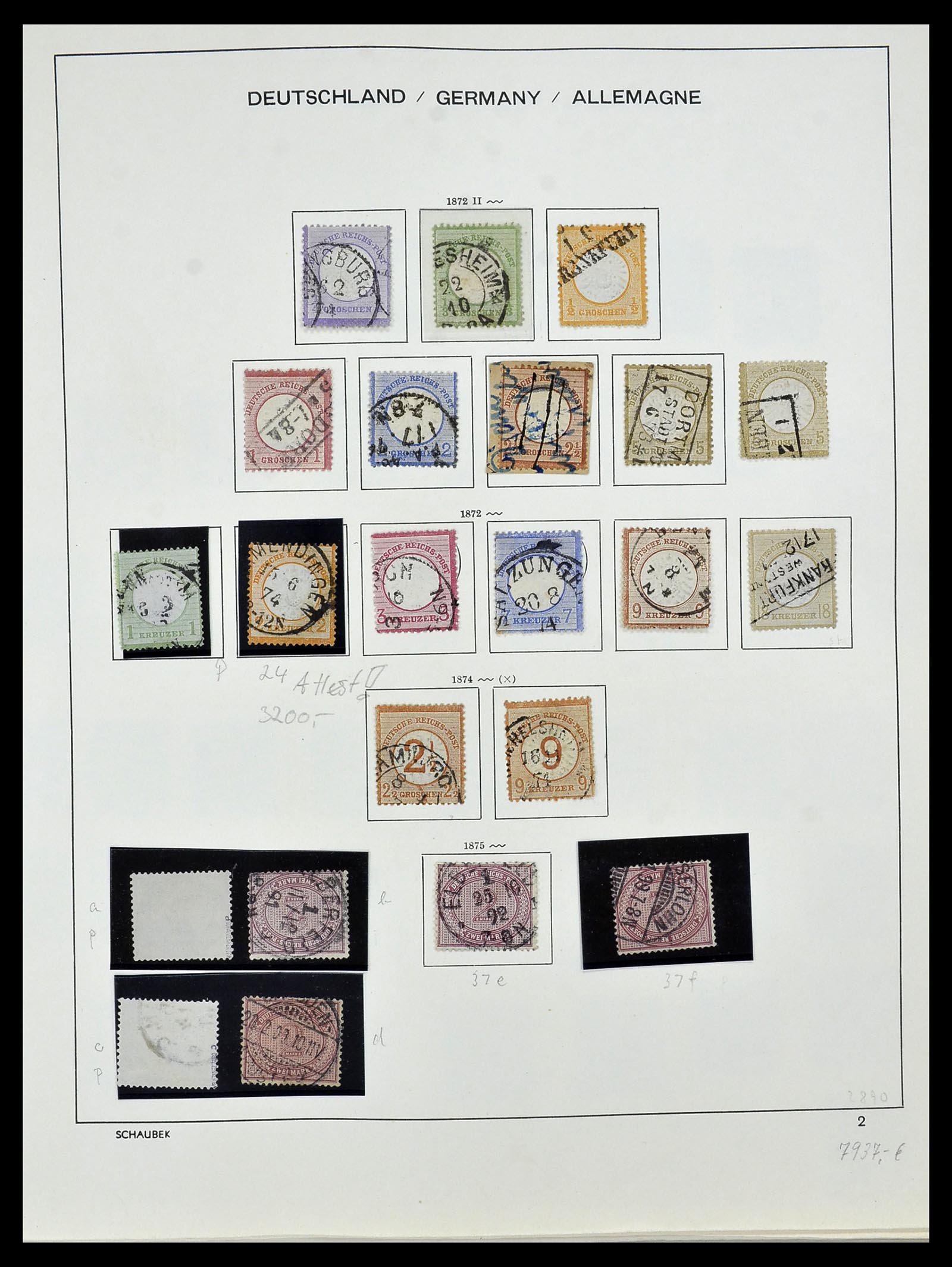 34087 002 - Postzegelverzameling 34087 Duitse Rijk 1872-1945.