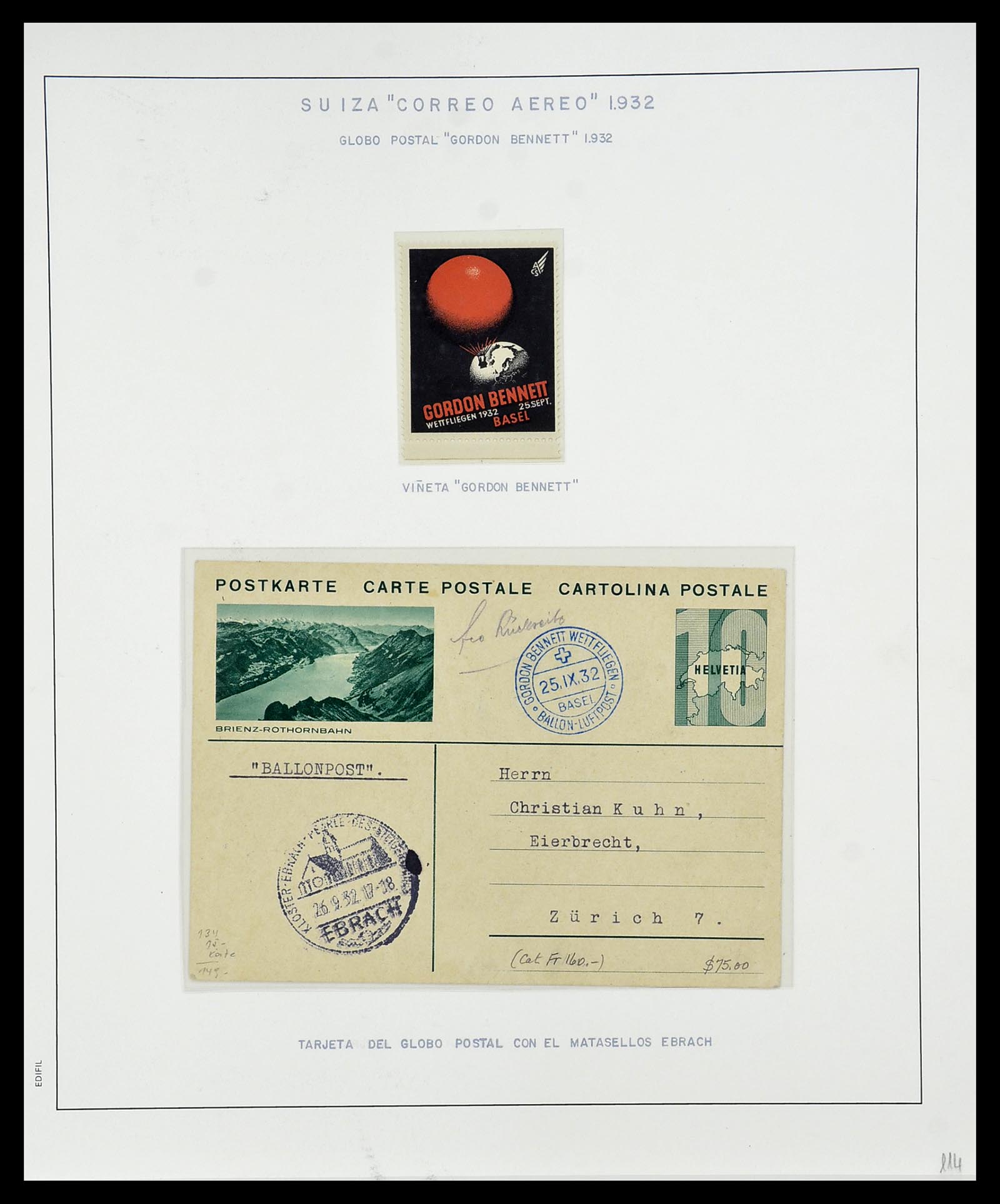 34137 062 - Postzegelverzameling 34137 Zwitserland luchtpostbrieven 1923-1963.