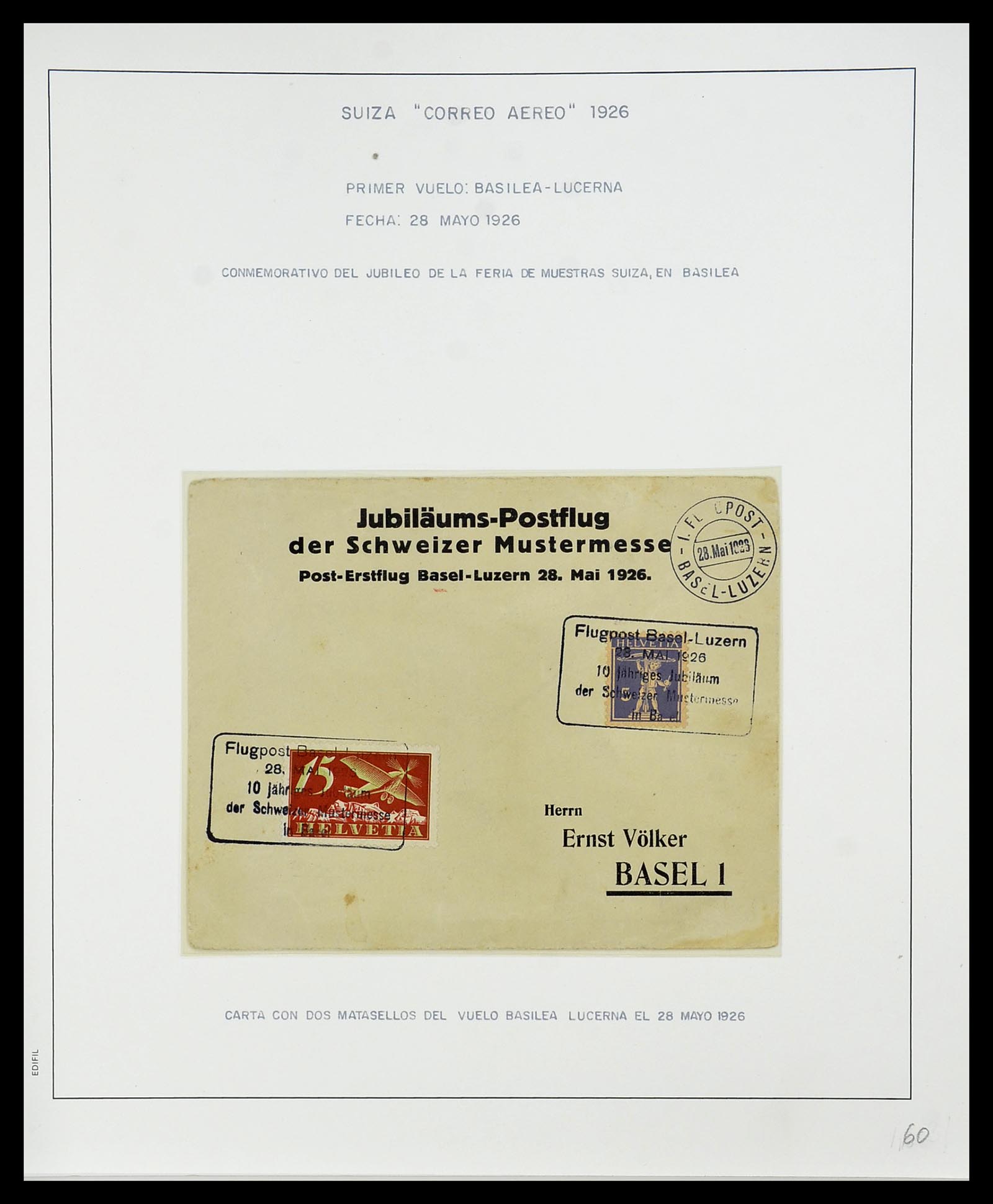 34137 109 - Postzegelverzameling 34137 Zwitserland luchtpostbrieven 1923-1963.