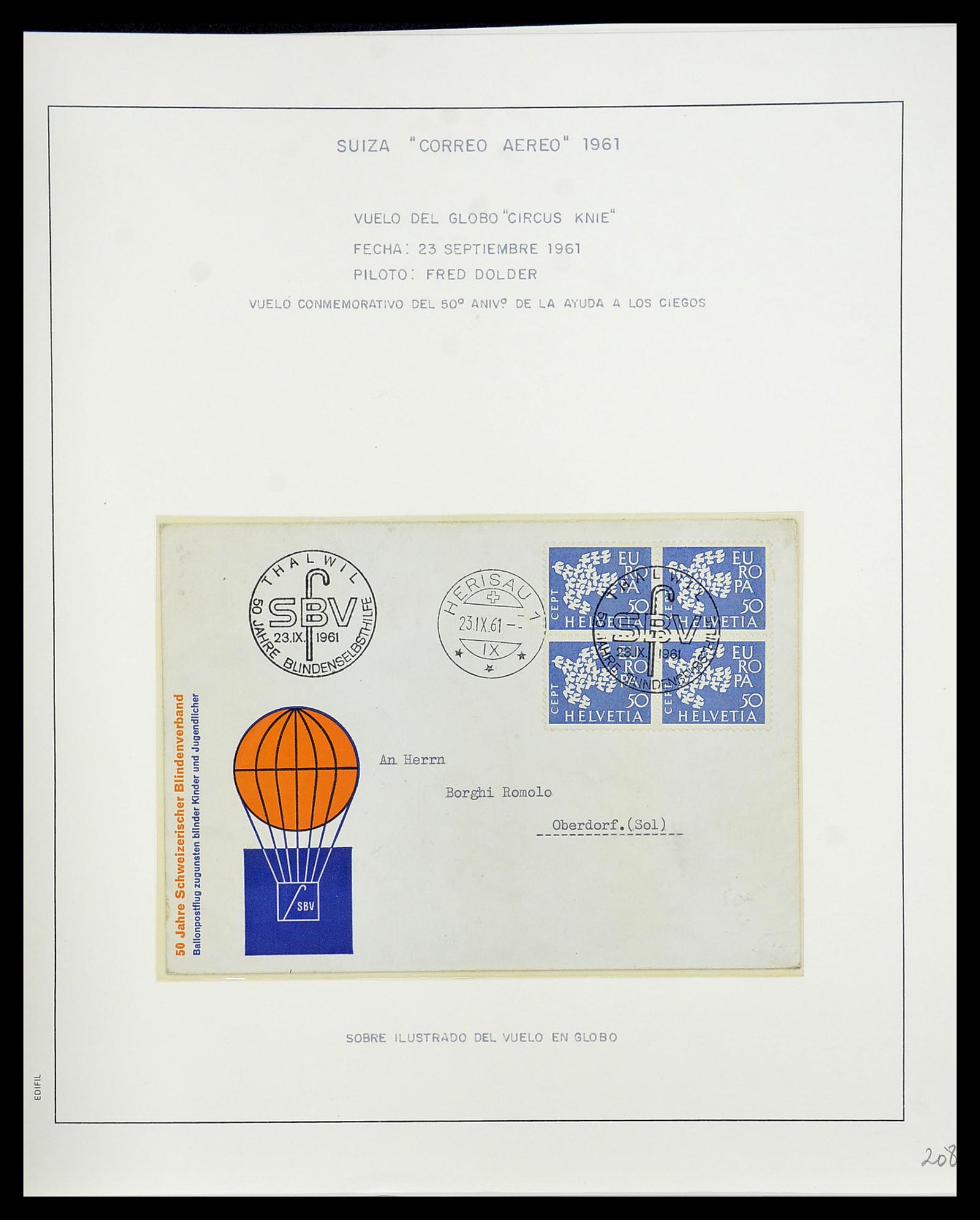 34137 135 - Postzegelverzameling 34137 Zwitserland luchtpostbrieven 1923-1963.