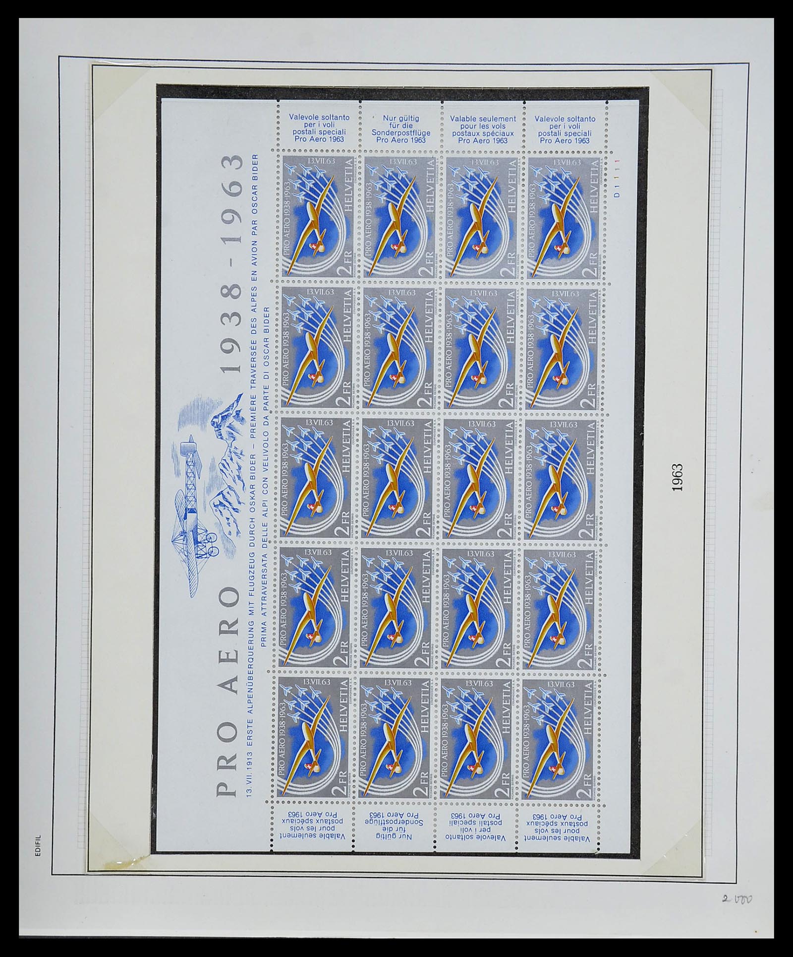 34137 139 - Postzegelverzameling 34137 Zwitserland luchtpostbrieven 1923-1963.