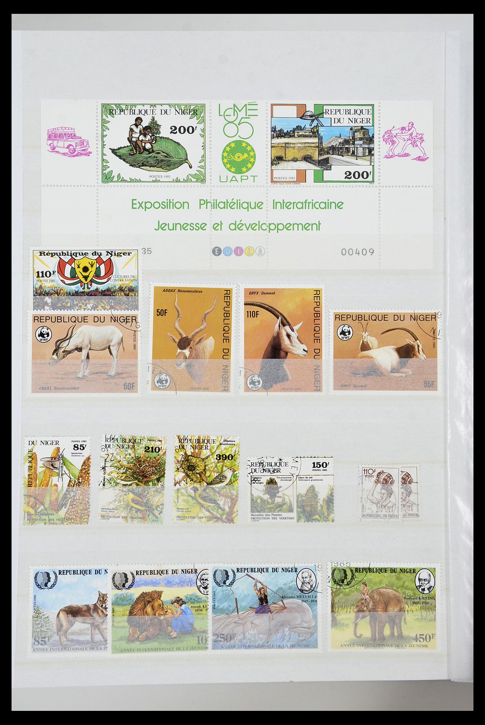 34190 0166 - Postzegelverzameling 34190 Franse koloniën in Afrika 1885-1998.