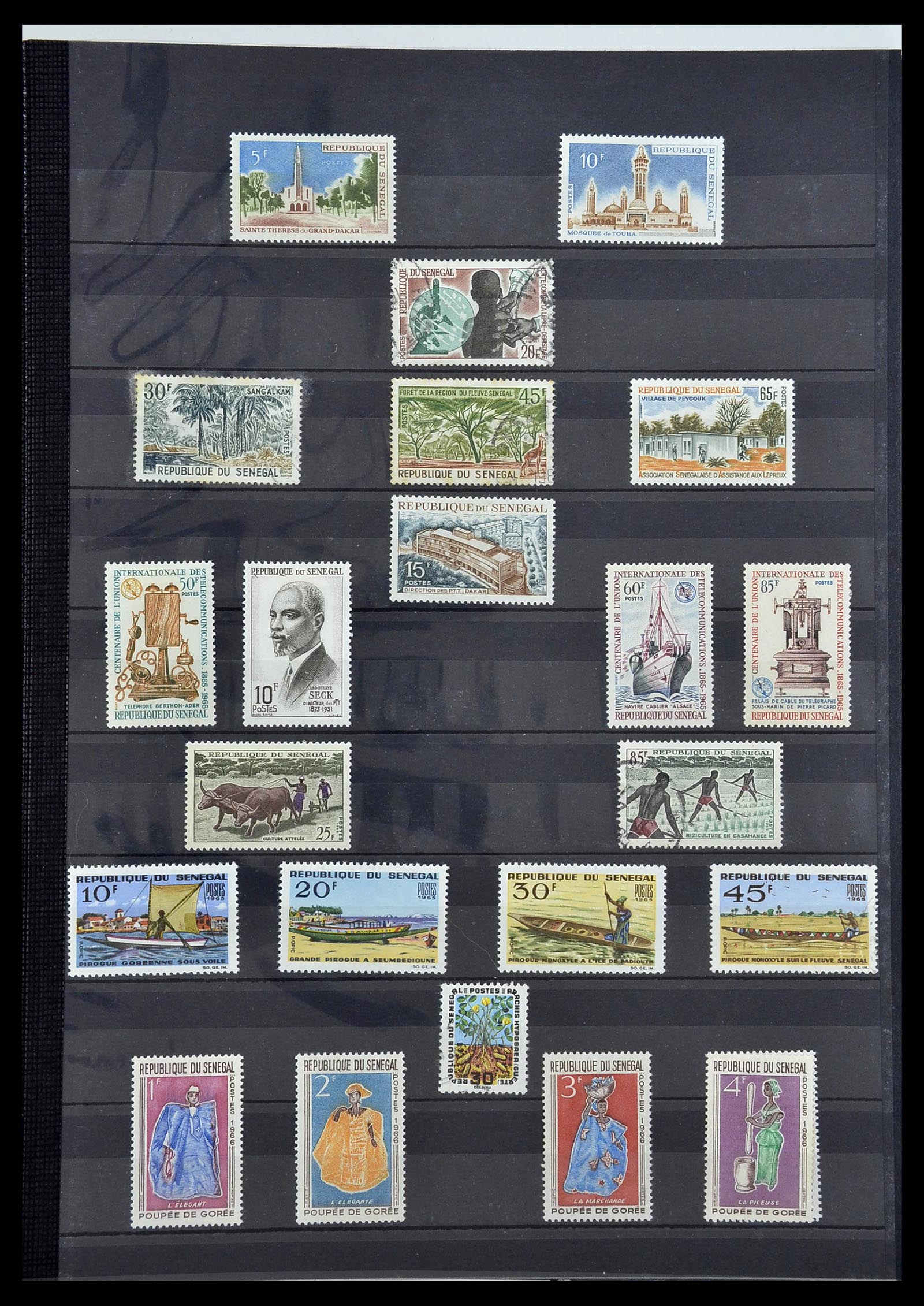 34190 0199 - Postzegelverzameling 34190 Franse koloniën in Afrika 1885-1998.