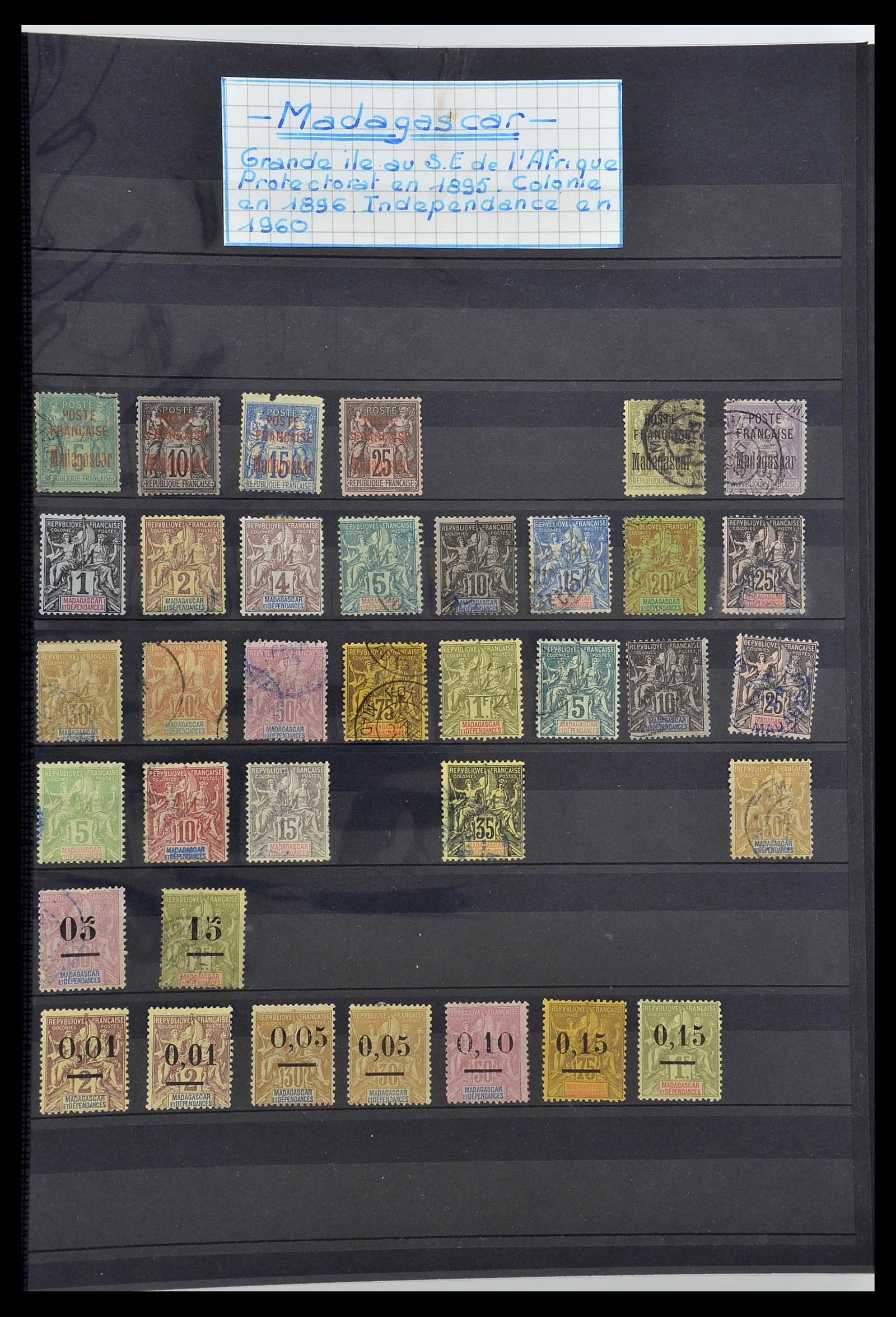 34190 0952 - Postzegelverzameling 34190 Franse koloniën in Afrika 1885-1998.