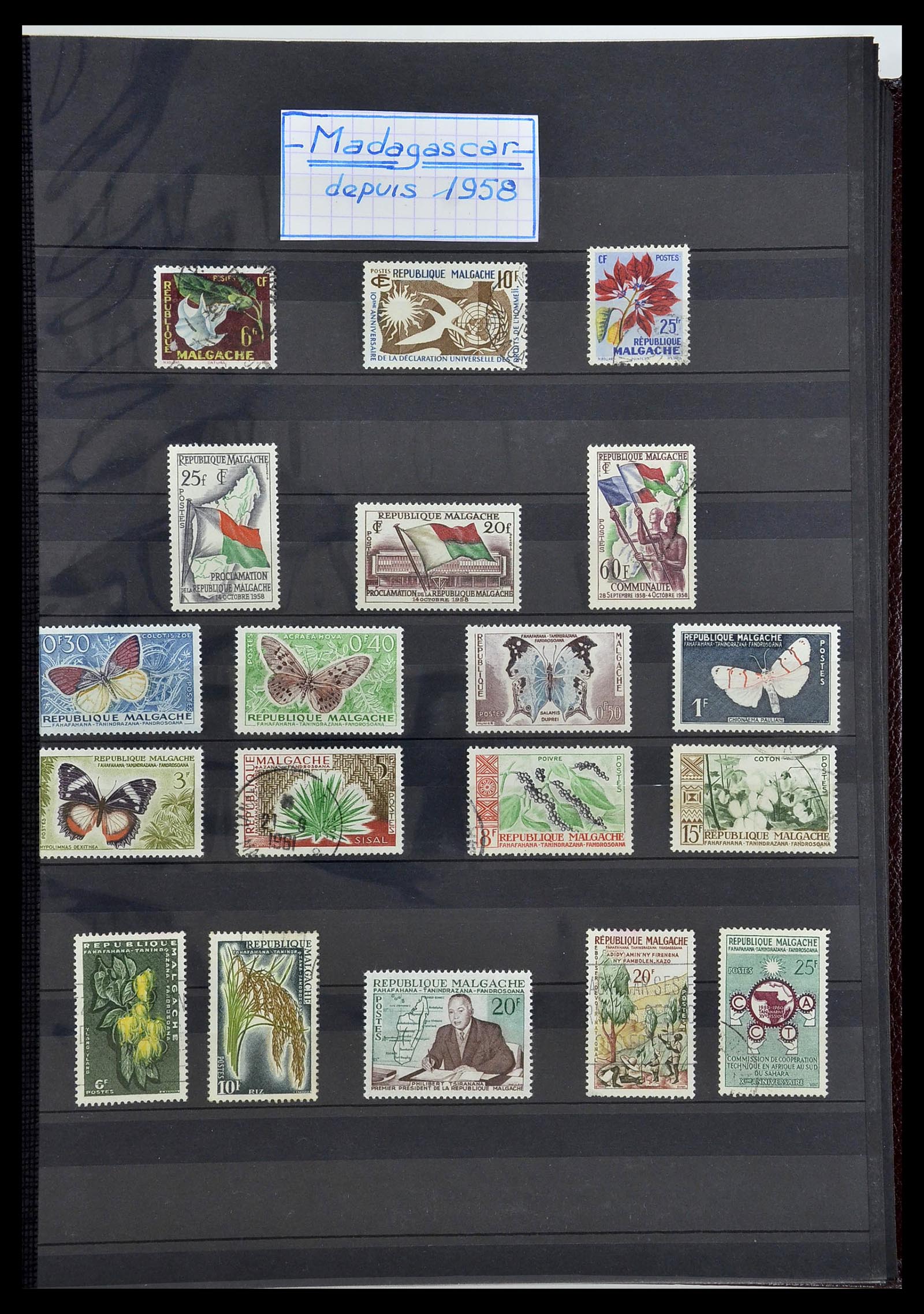 34190 0968 - Postzegelverzameling 34190 Franse koloniën in Afrika 1885-1998.